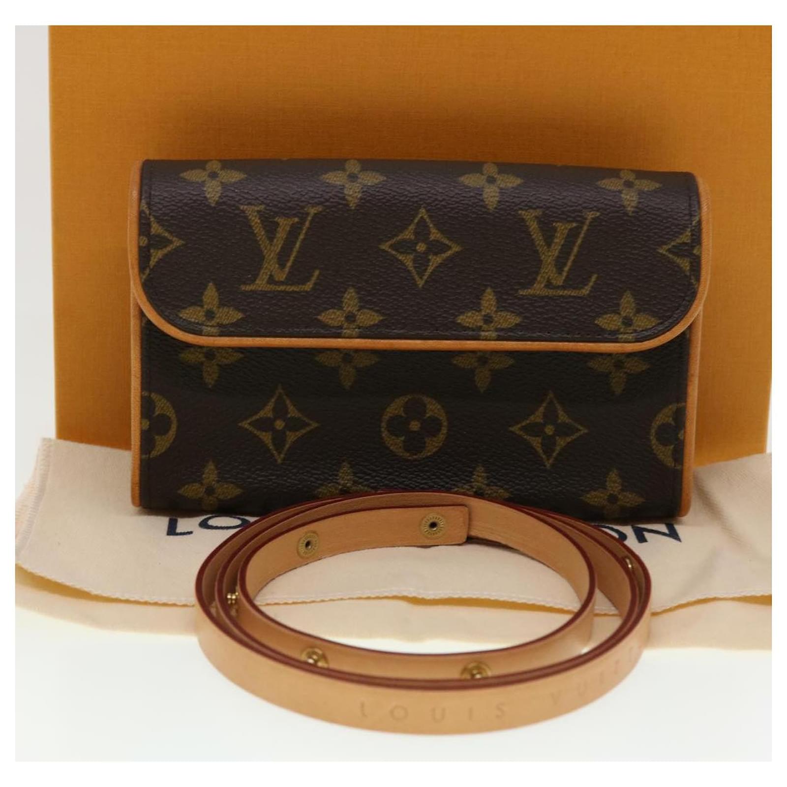 AUTH Louis Vuitton Monogram Florentine Small Belt Bag with Dustbag