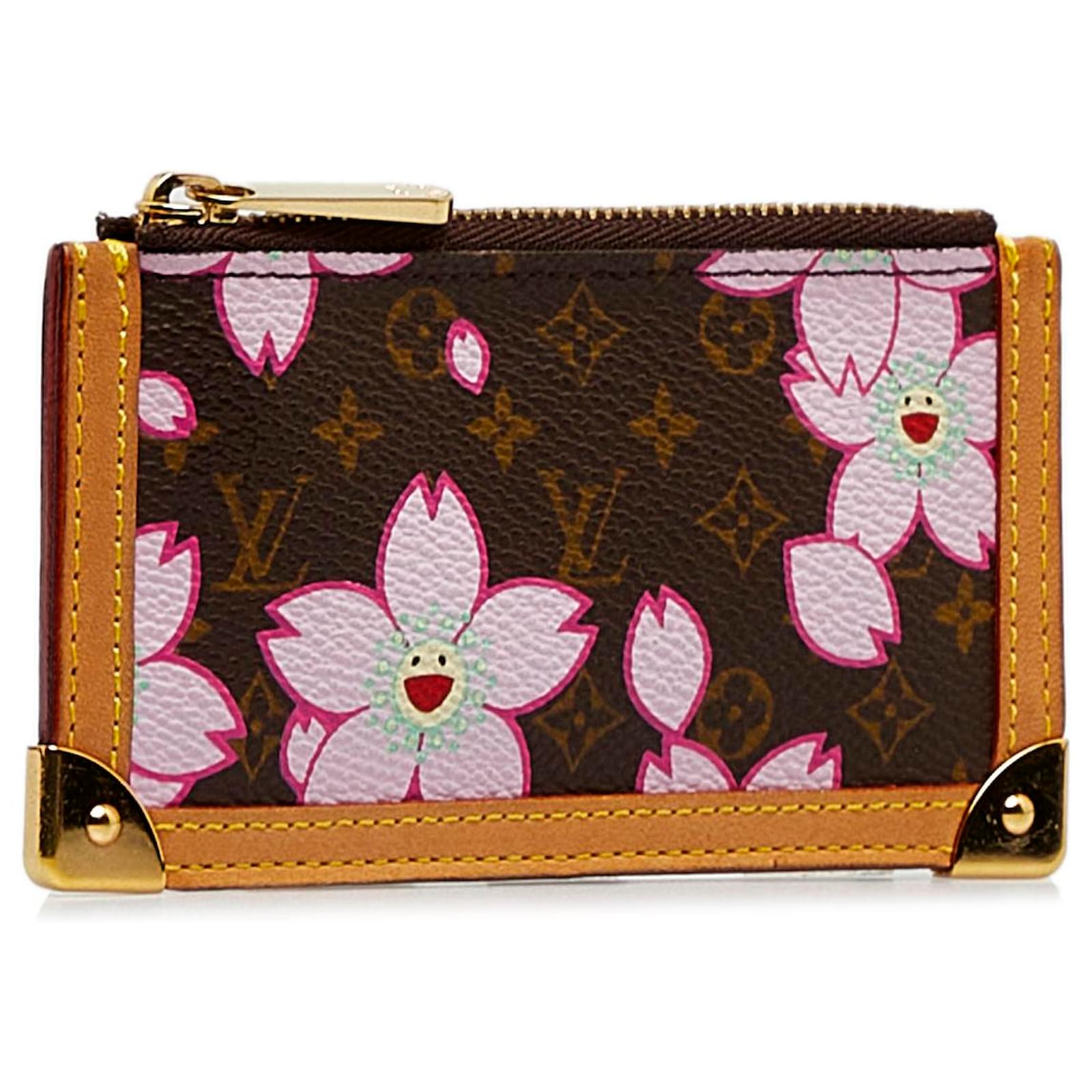 LOUIS VUITTON Monogram Cherry Blossom Pochette Cles Coin Purse M92015 LV  hk661