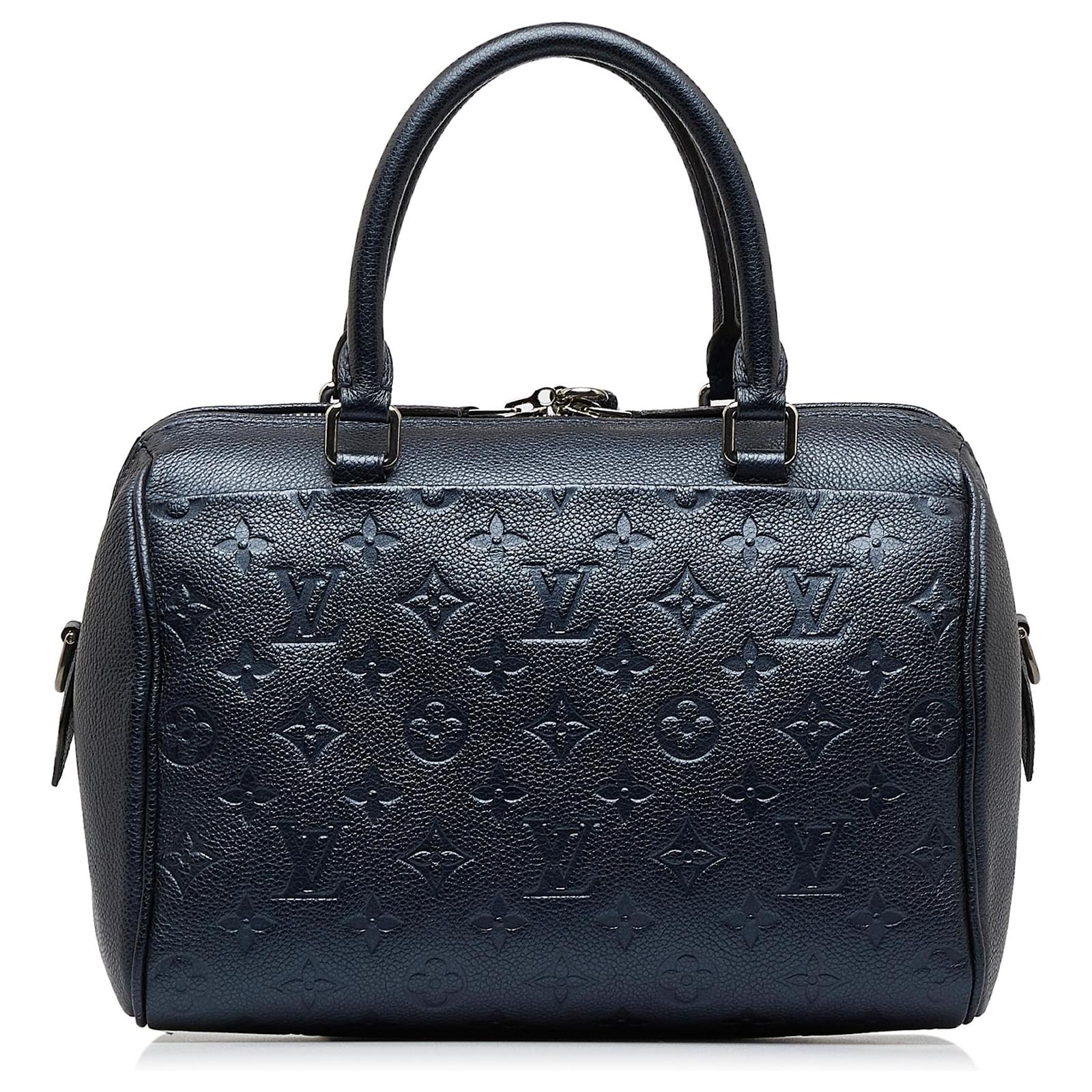 LOUIS VUITTON Empreinte Blue Speedy 25 Handbag Shoulder Leather Dust Bag  AUTH LV