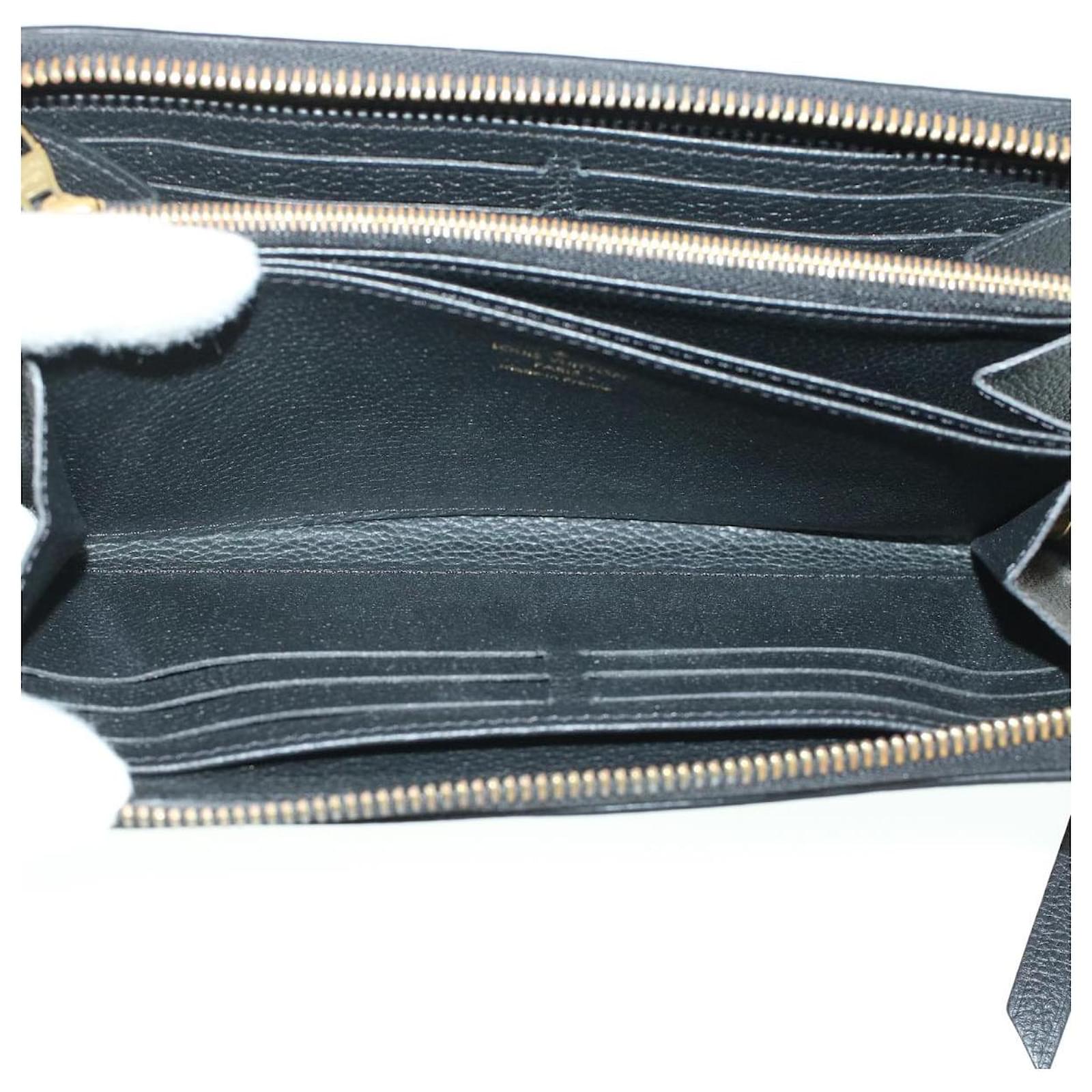 LOUIS VUITTON Monogram Empreinte Zippy Wallet Black Beige M80481 LV Auth  45062 ref.965165 - Joli Closet