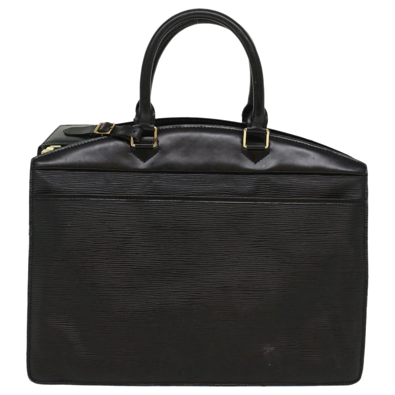 LOUIS VUITTON Black Epi Leather Riviera Satchel Bag