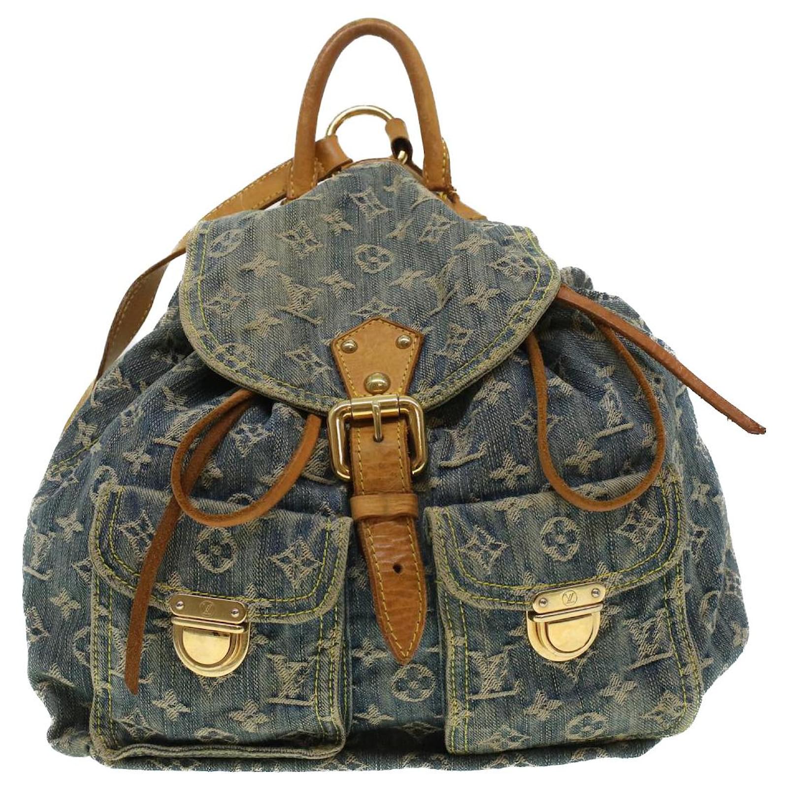 Blue Monogram Denim Sac a Dos GM