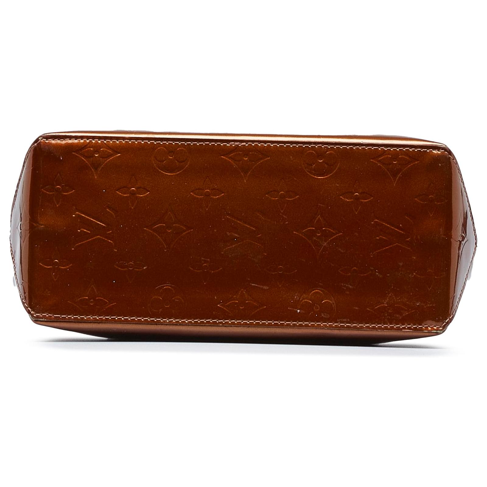 Louis Vuitton Brown Monogram Vernis Reade PM Bronze Leather Patent leather  ref.955534 - Joli Closet