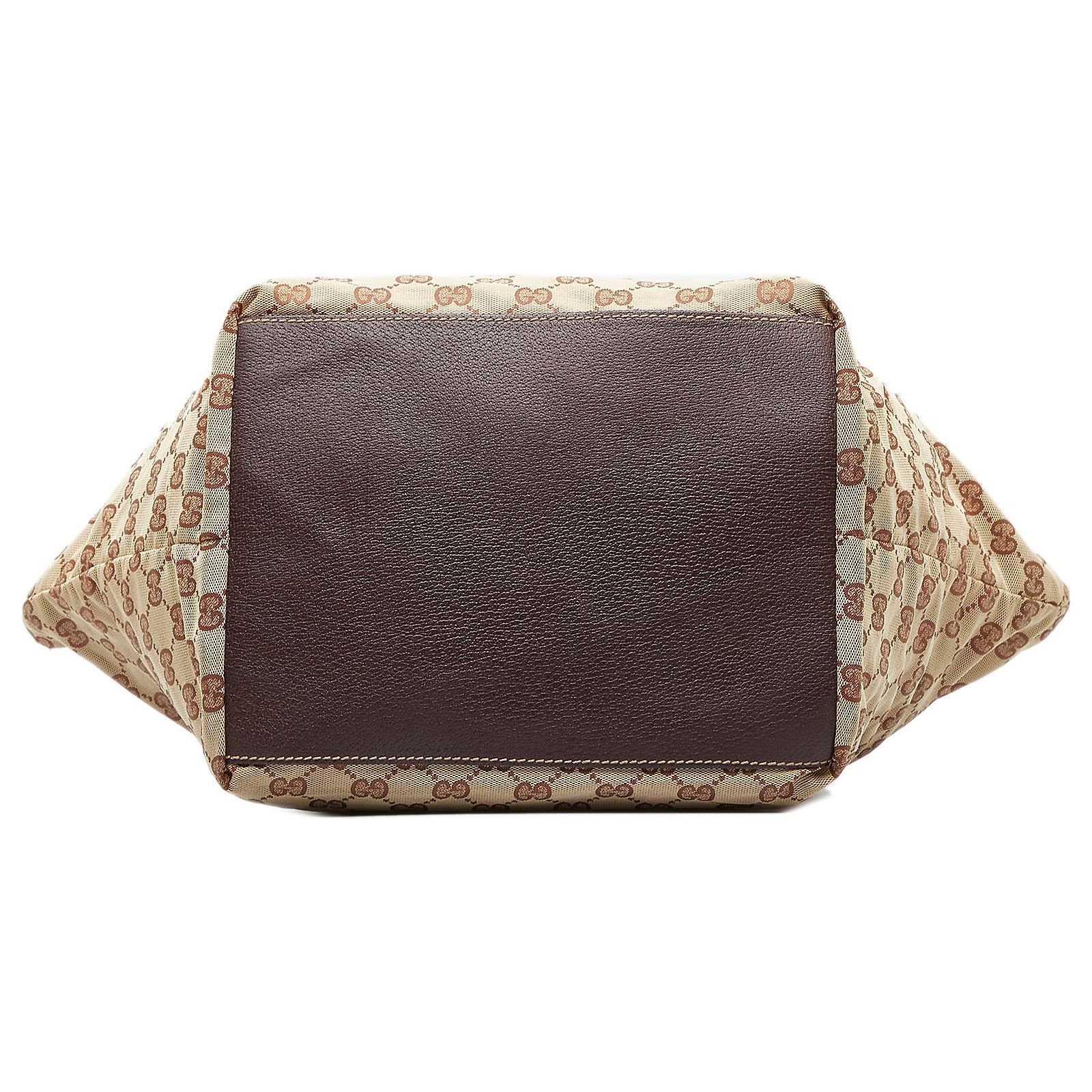 Gucci Brown GG Canvas Web Tote Multiple colors Beige Cloth Cloth ref ...