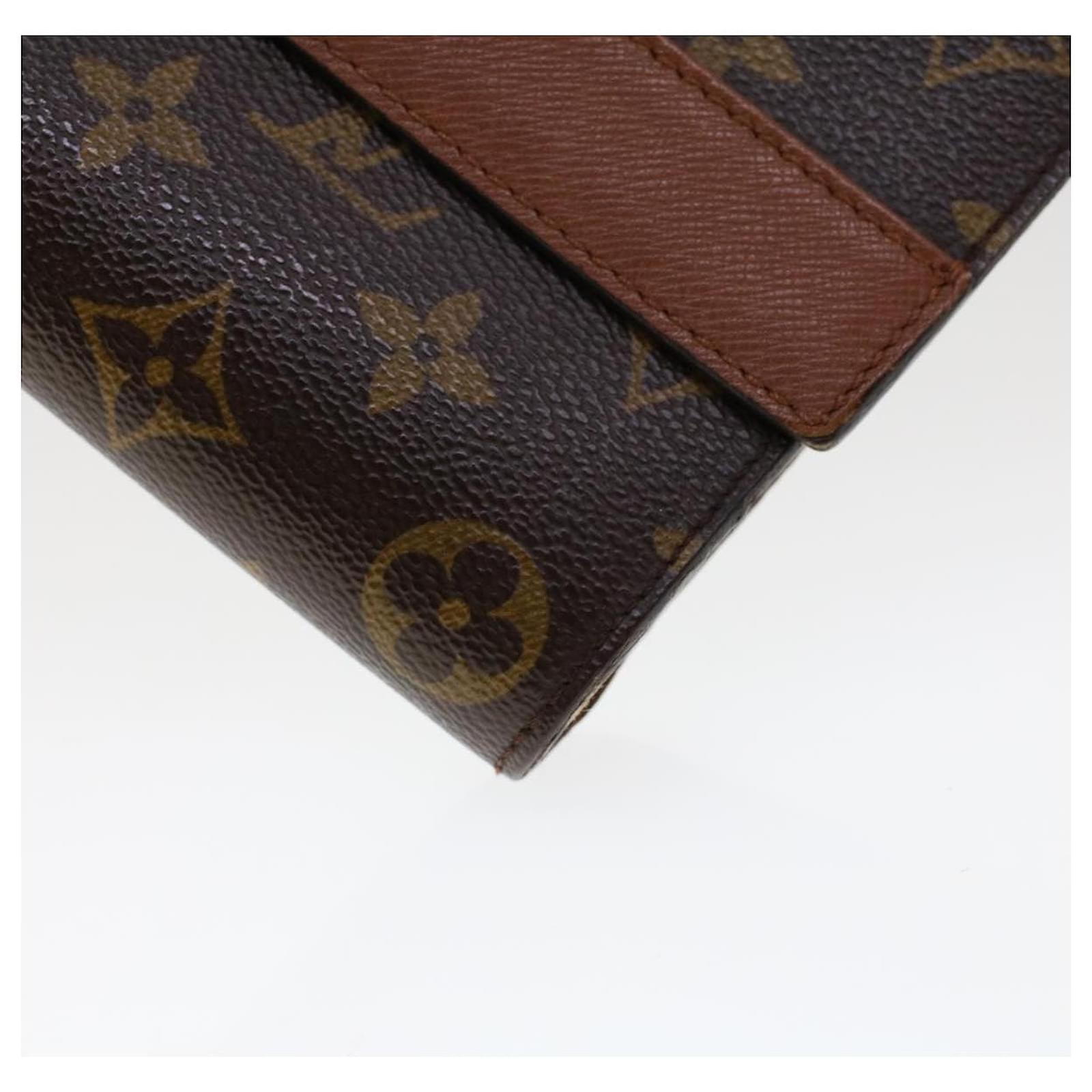 LOUIS VUITTON Monogram Porte Envelope Clutch Bag M51801 LV Auth