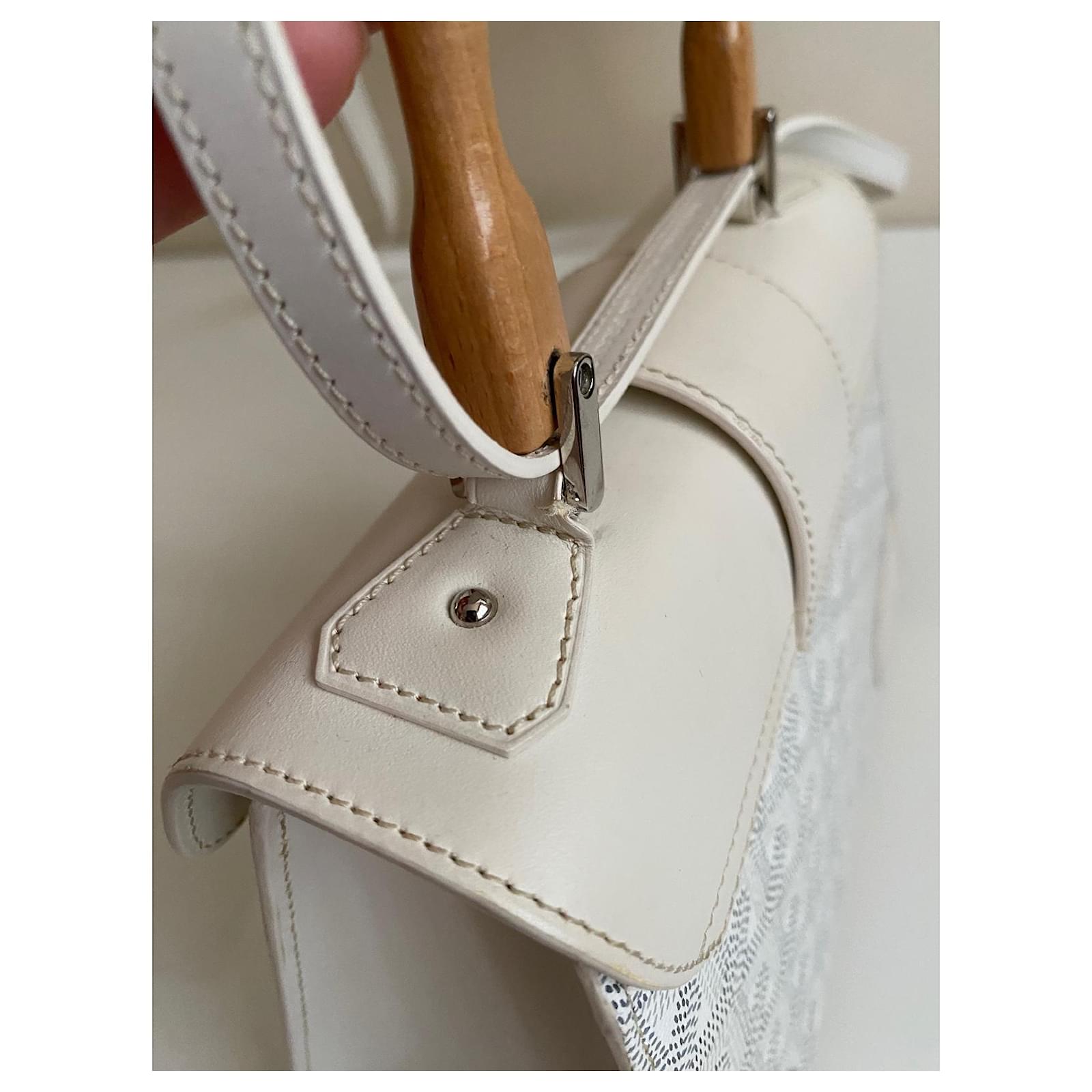 Goyard Saigon Structured Bag White Leather ref.966010 - Joli Closet