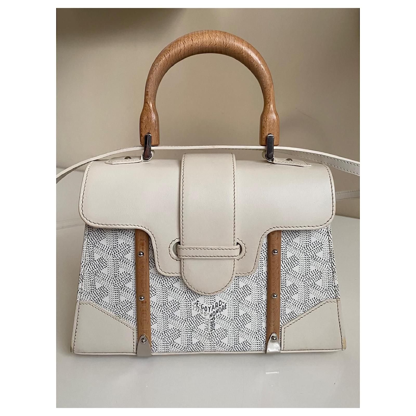 Goyard Saigon Structured Bag White Leather ref.966010 - Joli Closet