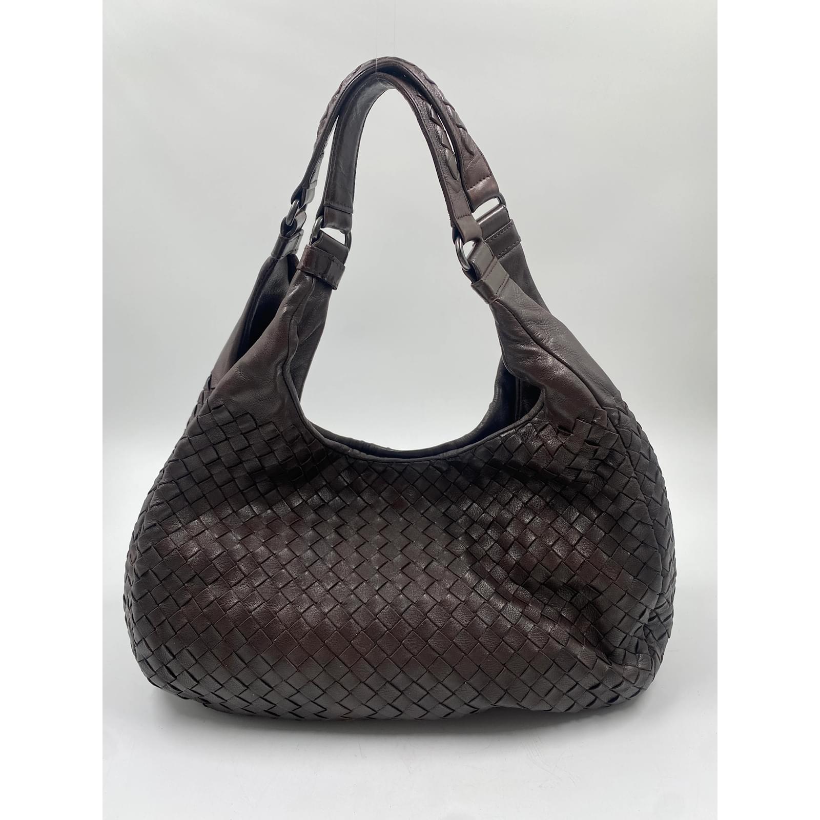 Bottega Veneta, Bags, Authentic Bottega Veneta Intrecciato Hobo Brown  Leather Bag Beautiful