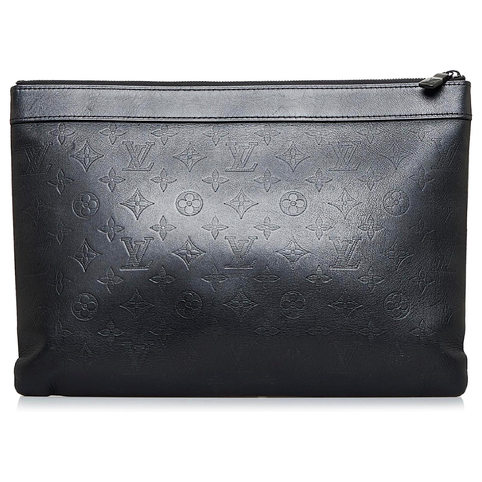 Louis Vuitton Black Monogram Shadow Discovery Pochette Leather Pony-style  calfskin ref.966346 - Joli Closet