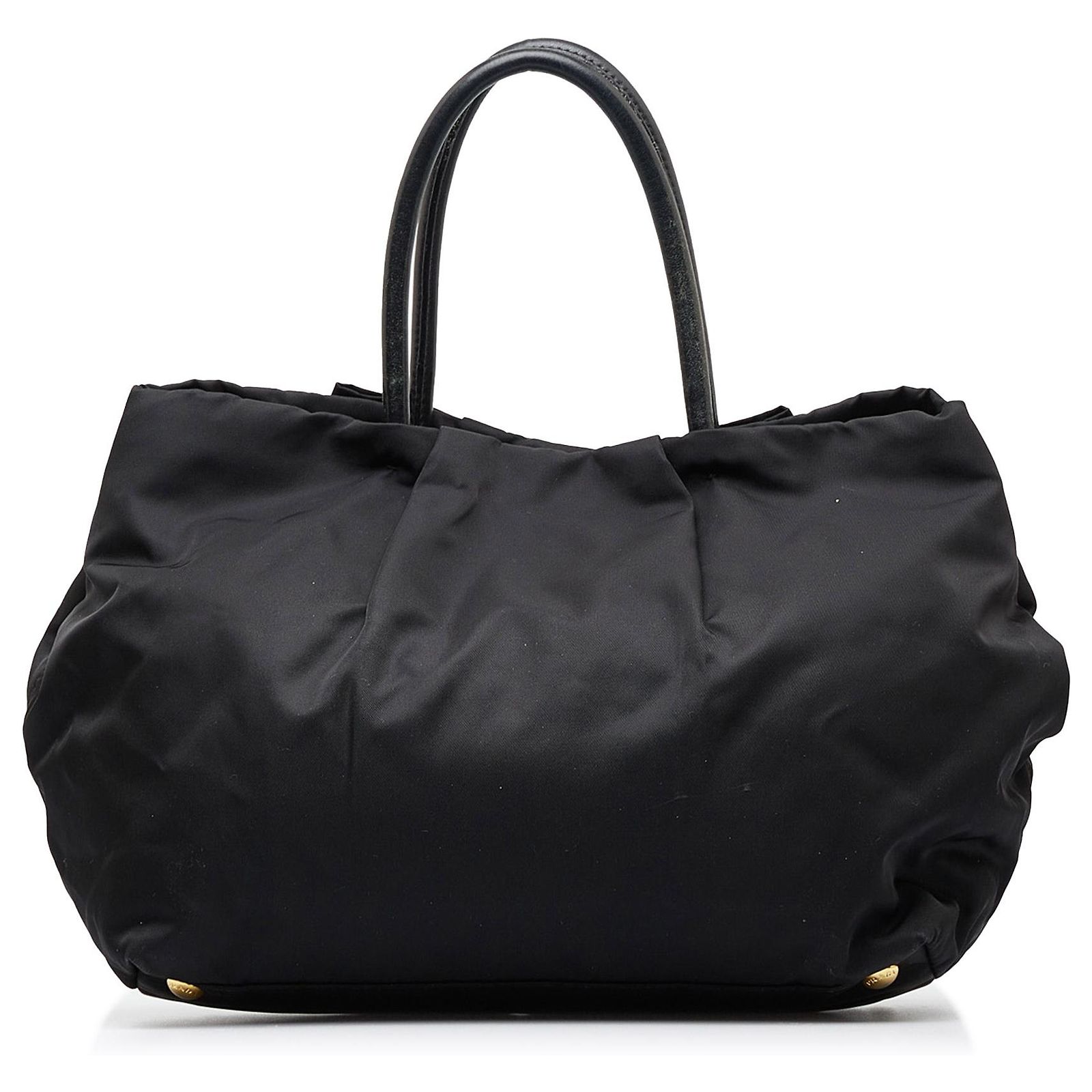 Prada Black Tessuto Fiocco Bow Tote Nylon Cloth ref.JC966987 (Sold 