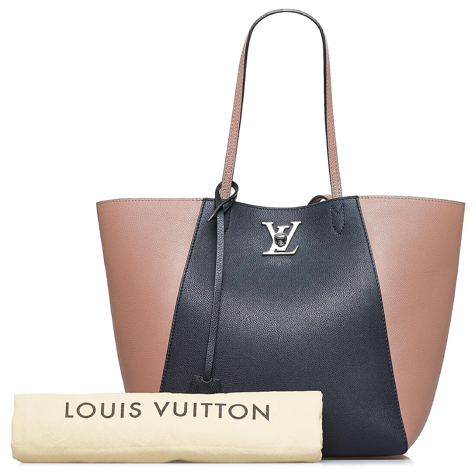 Louis Vuitton Calfskin Lockme Cabas Black