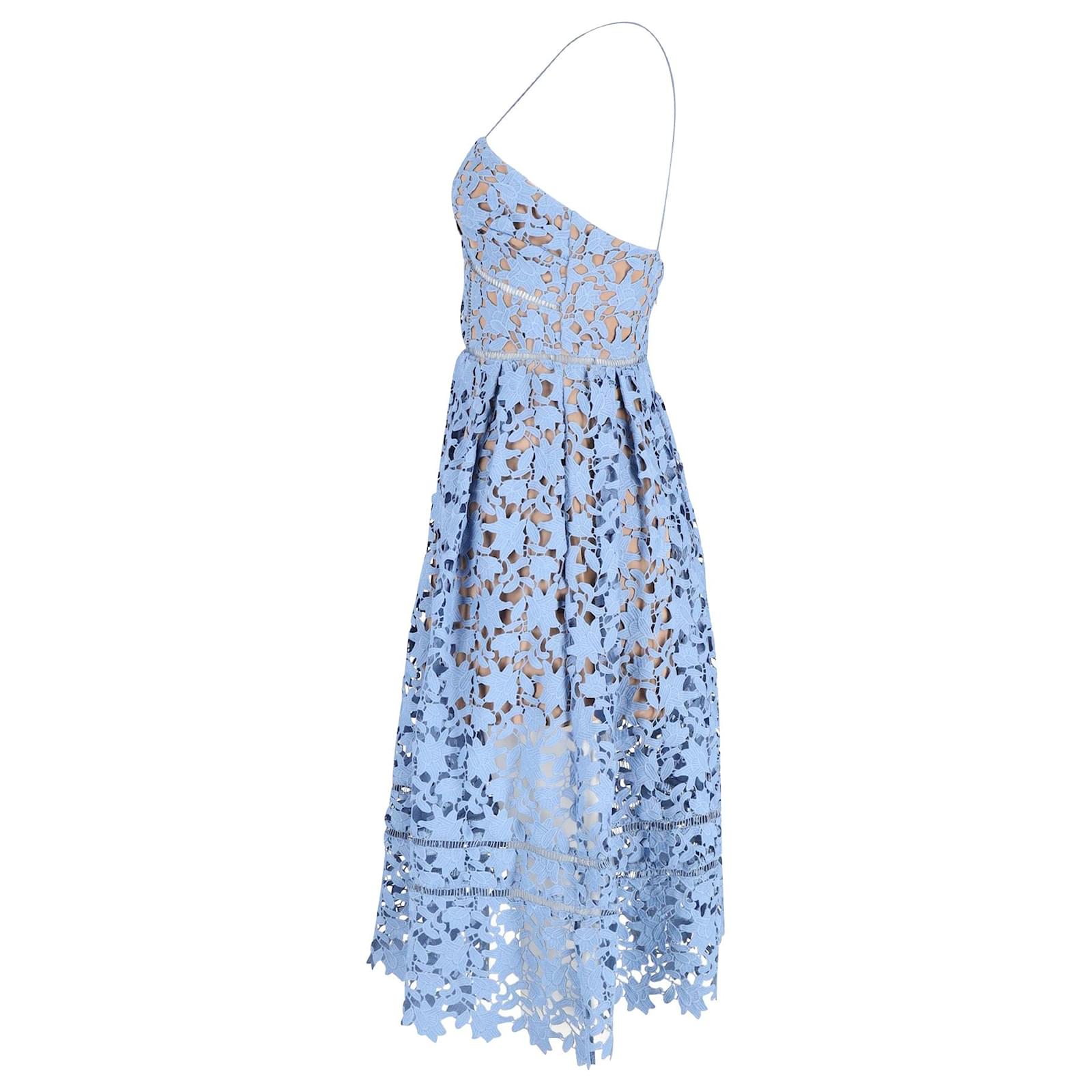 Self portrait Self-Portrait Azaelea Lace Midi Dress in Blue Polyester ref.JC967035 (Sold) - Joli Closet Self portrait Self-Portrait Azaelea Lace Midi Dress in Blue Polyester ref.JC967035 (Sold) - Joli Closet
