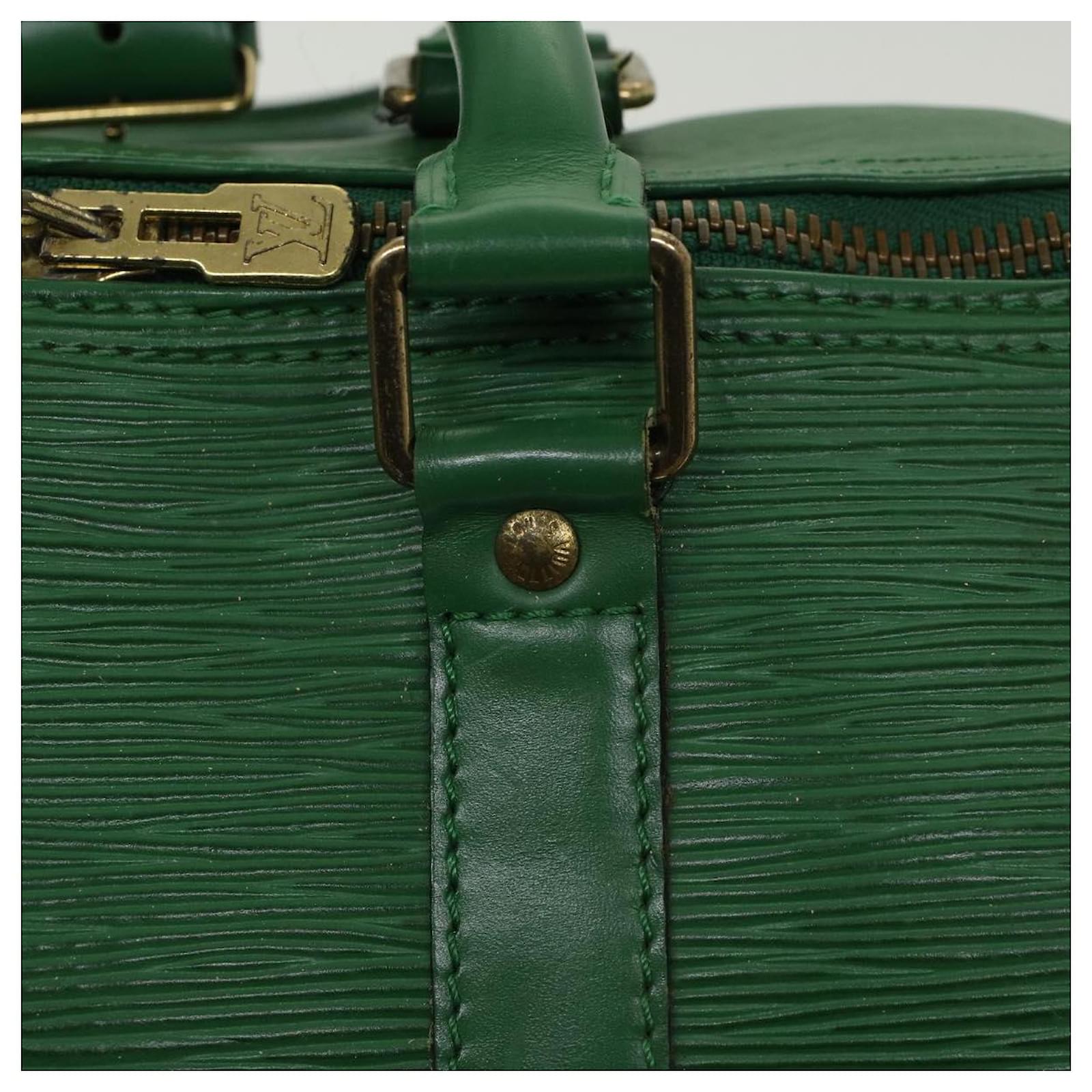 LOUIS VUITTON Epi Keepall 45 Boston Bag Green M42974 LV Auth 36123