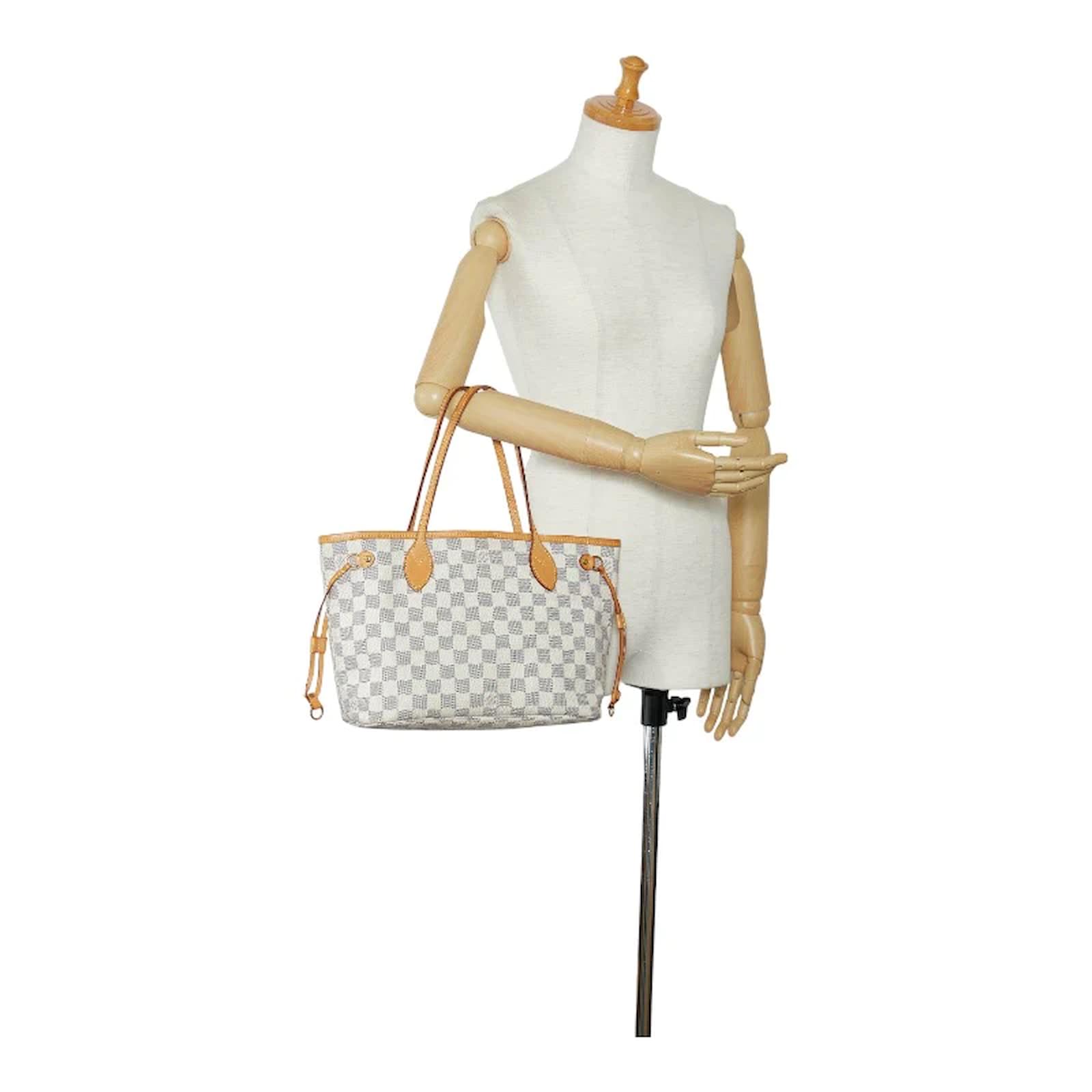 Louis Vuitton Damier Azur Neverfull PM N51110 White Cloth ref.968150 - Joli  Closet