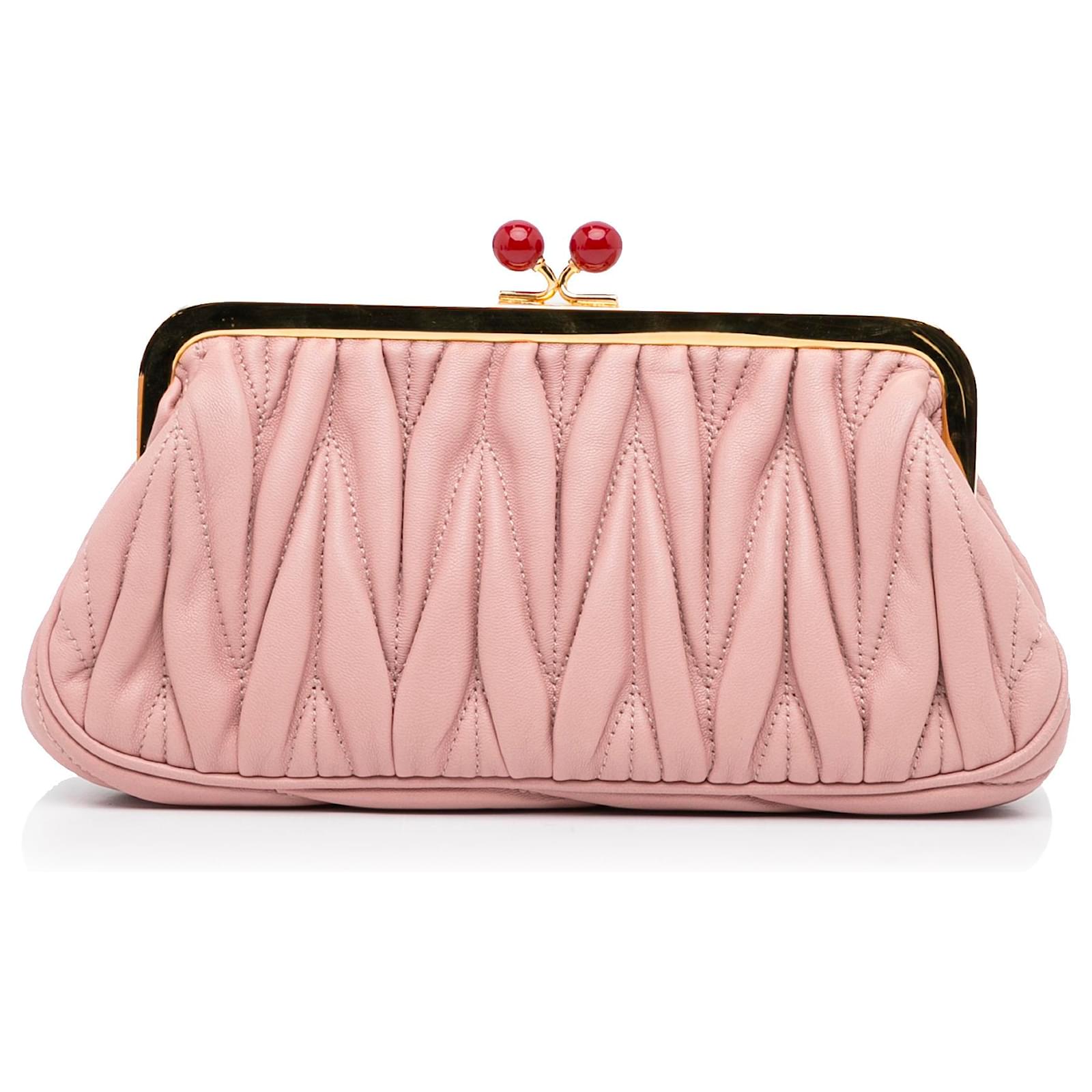バッグ MIU MIU LEATHER STUDS FRAME CLUTCH BAG Miu Miu Studded Leather Clutch - PurseBlog
