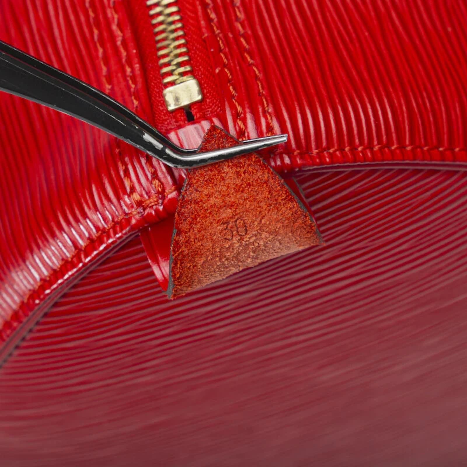 Louis Vuitton Epi Speedy 30 M43007 Red Leather Pony-style calfskin