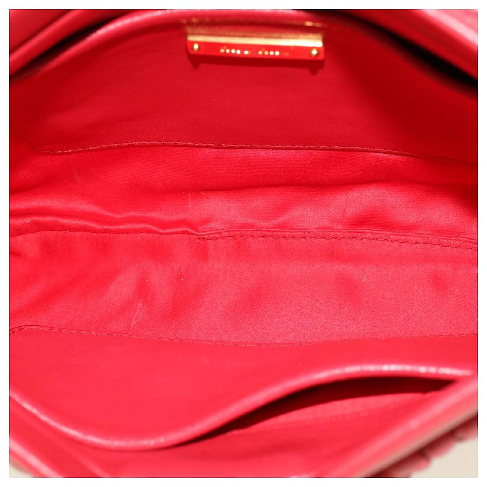 Miu Miu Shoulder Bag Leather Red Auth 45890 ref.969473 - Joli Closet