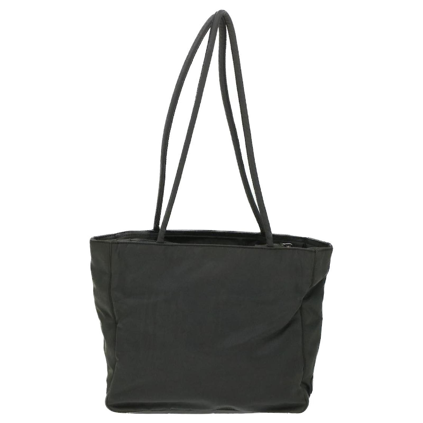 Prada Re-Nylon Logo Tote Bag - Black - Size: Regular - Female
