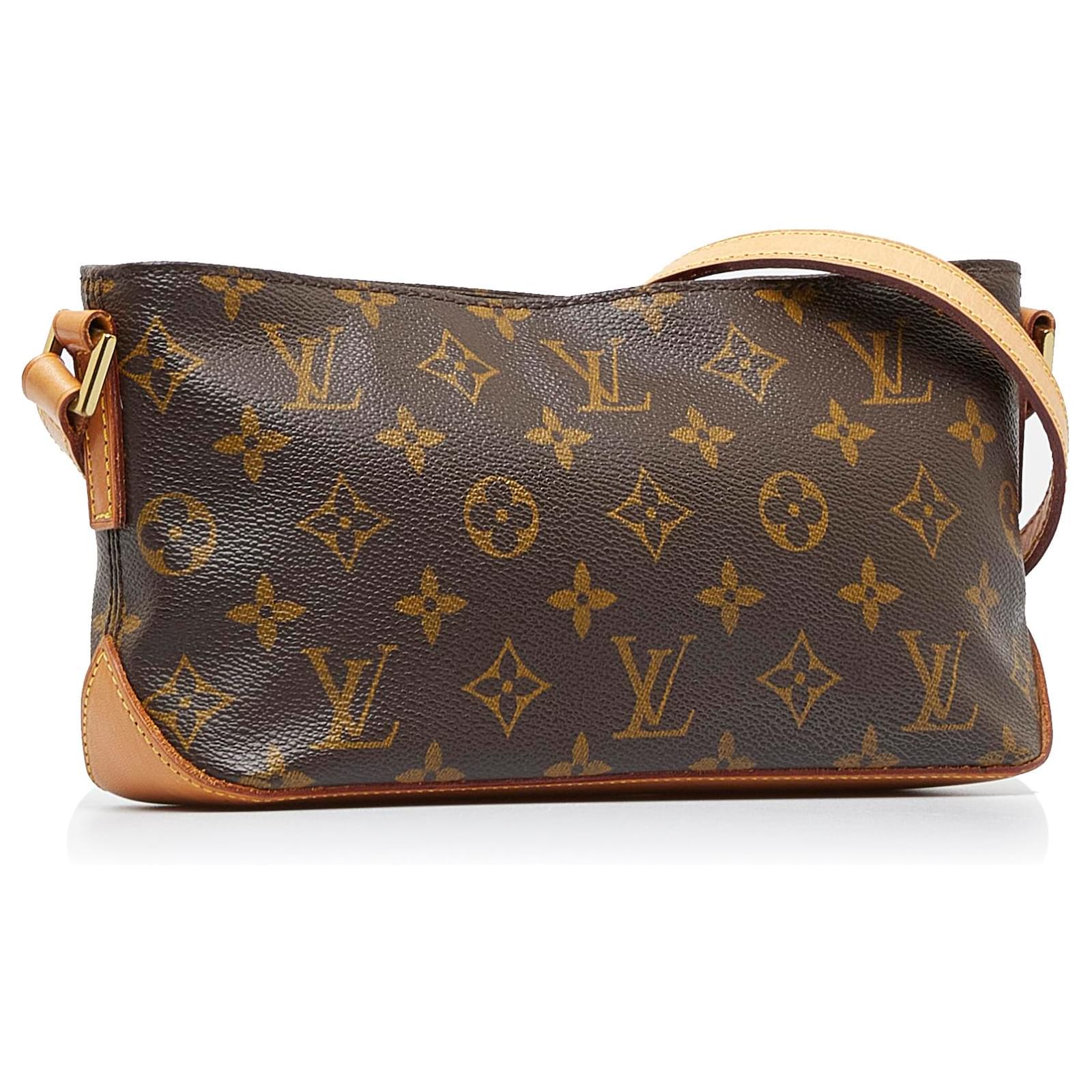 Louis Vuitton Brown Monogram Trotteur Leather Cloth ref.971045