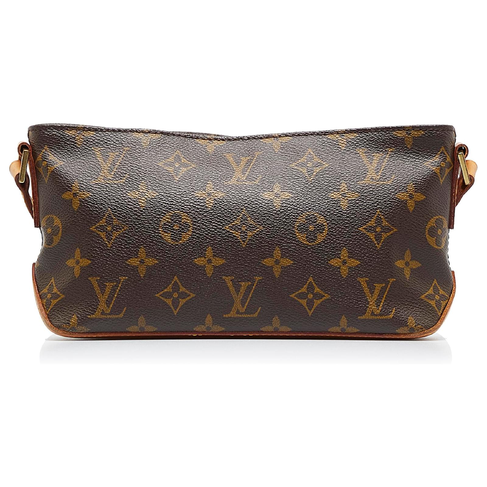 Louis Vuitton Brown Monogram Trotteur Leather Cloth ref.971045 - Joli Closet
