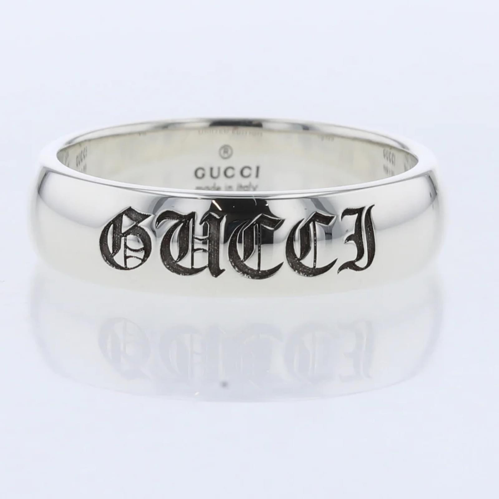 GUCCI SOAVA AMORE 小傷 シルバーリング シルバー サイズ：52 Gucci Soave Amore Ring Silvery Silver Metal ref.971161