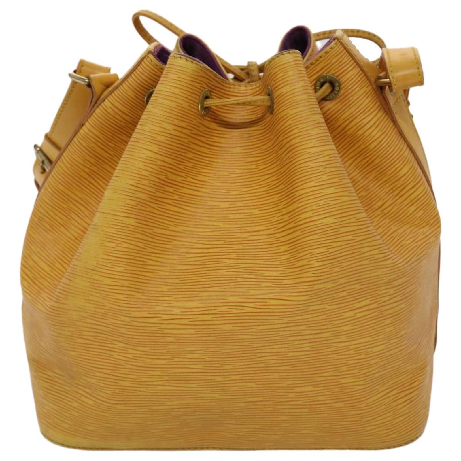 Louis Vuitton Louis Vuitton Petit Noe Yellow Epi Leather Shoulder Bag
