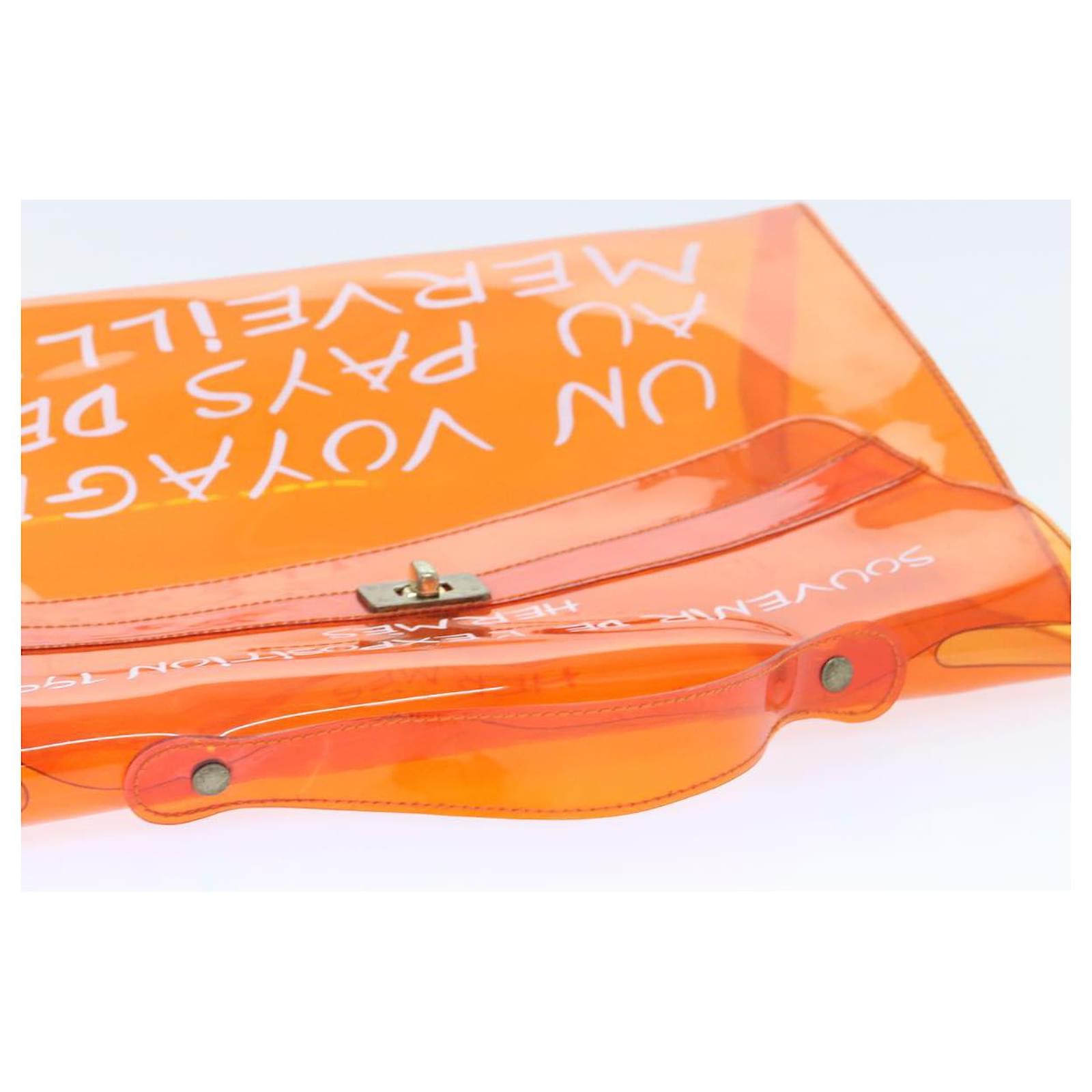 Orange Vinyl Hermès Kelly Handbag