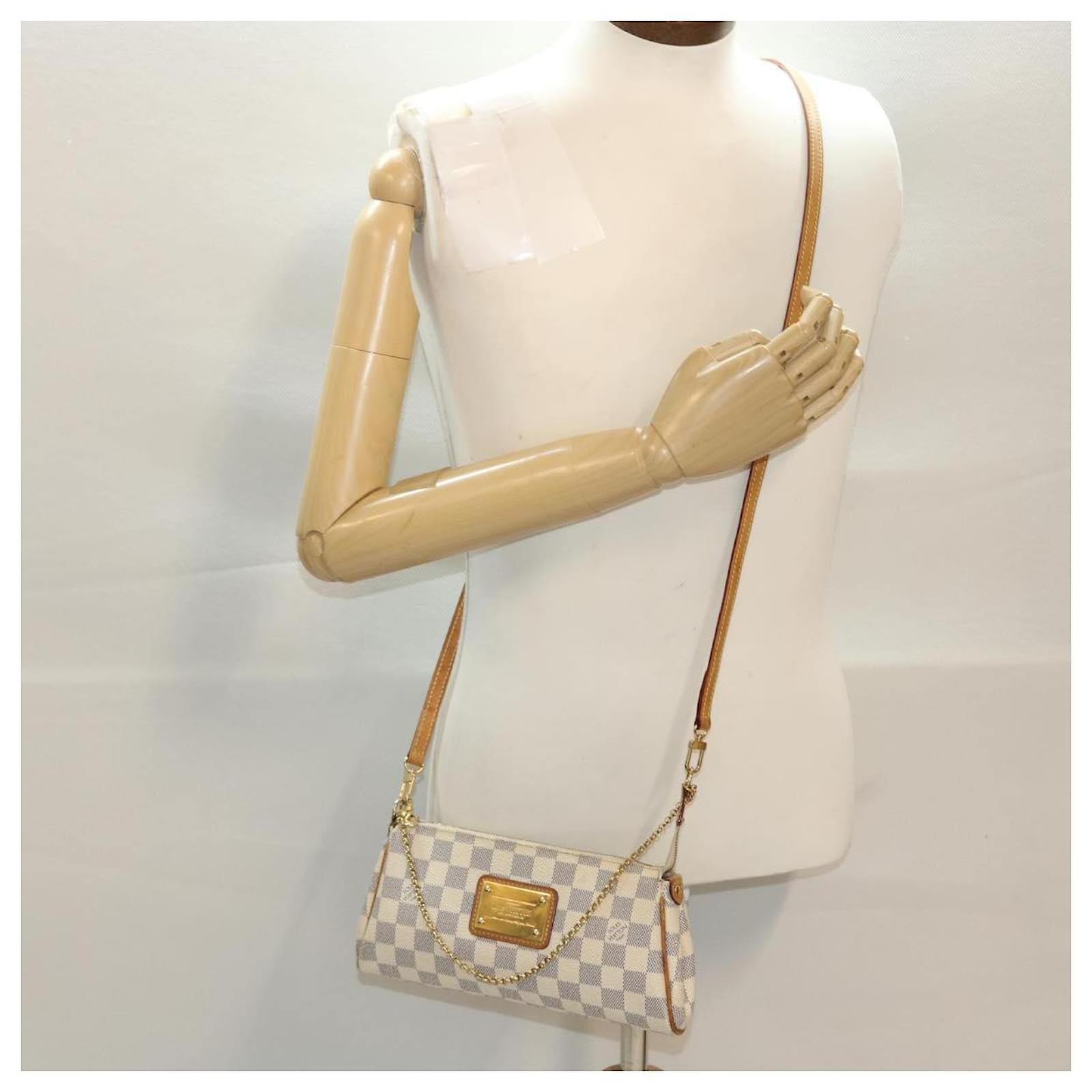 Louis Vuitton Damier Azur Eva Chain Shoulder Bag Handbag N55214