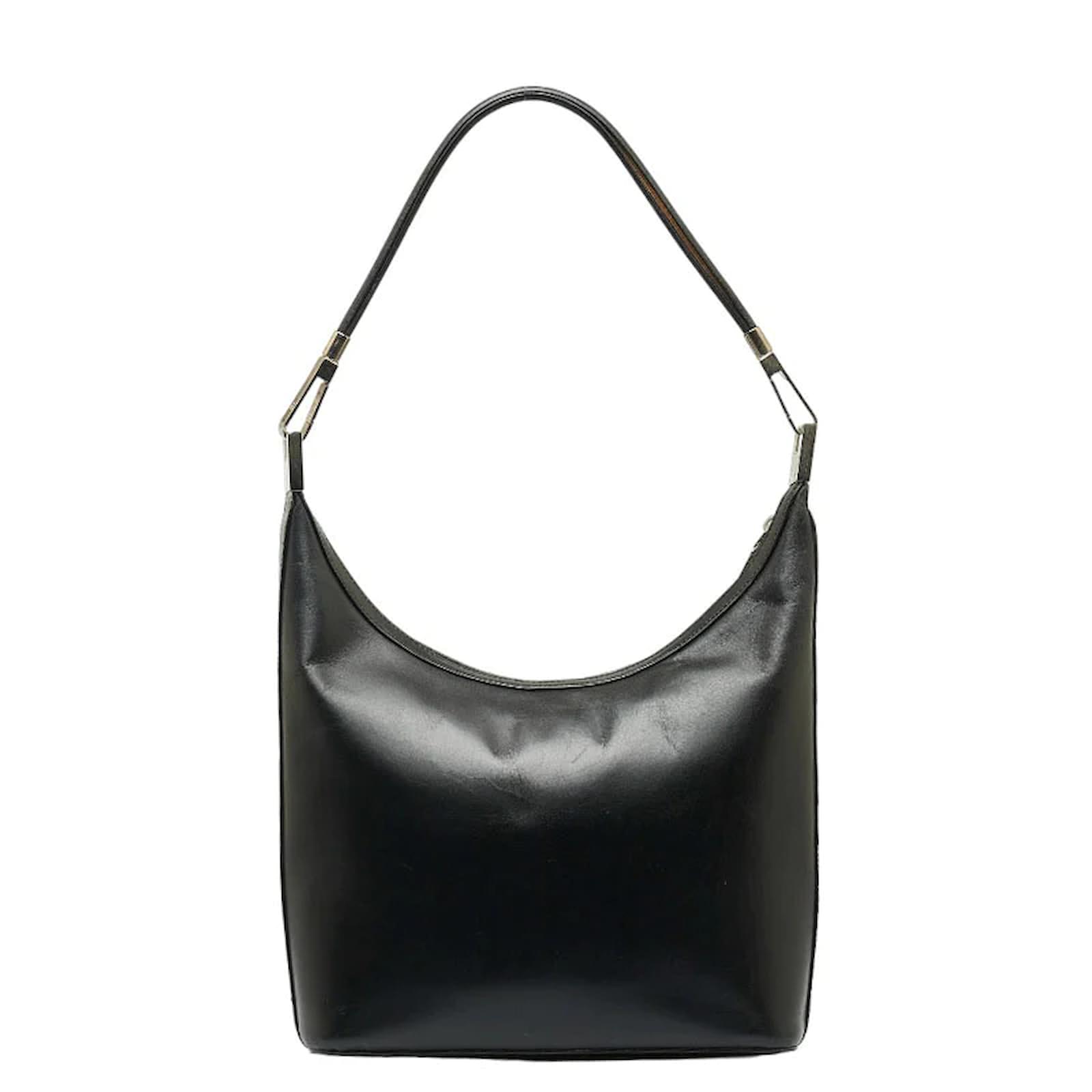 Gucci Leather Shoulder Bag 001 3814 Black Pony-style calfskin ref ...