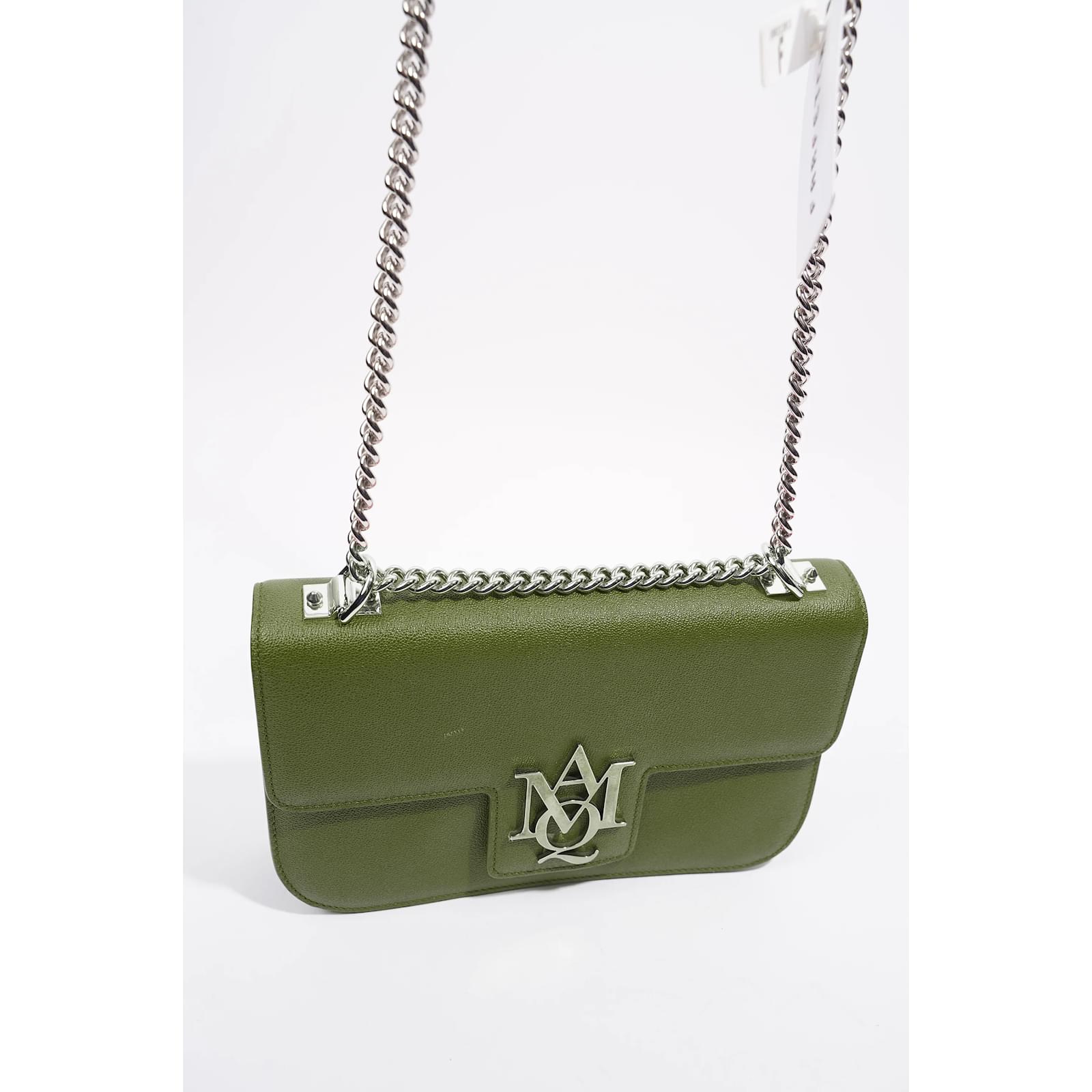 Alexander McQueen Womens Chain Bag Red Leather Joli