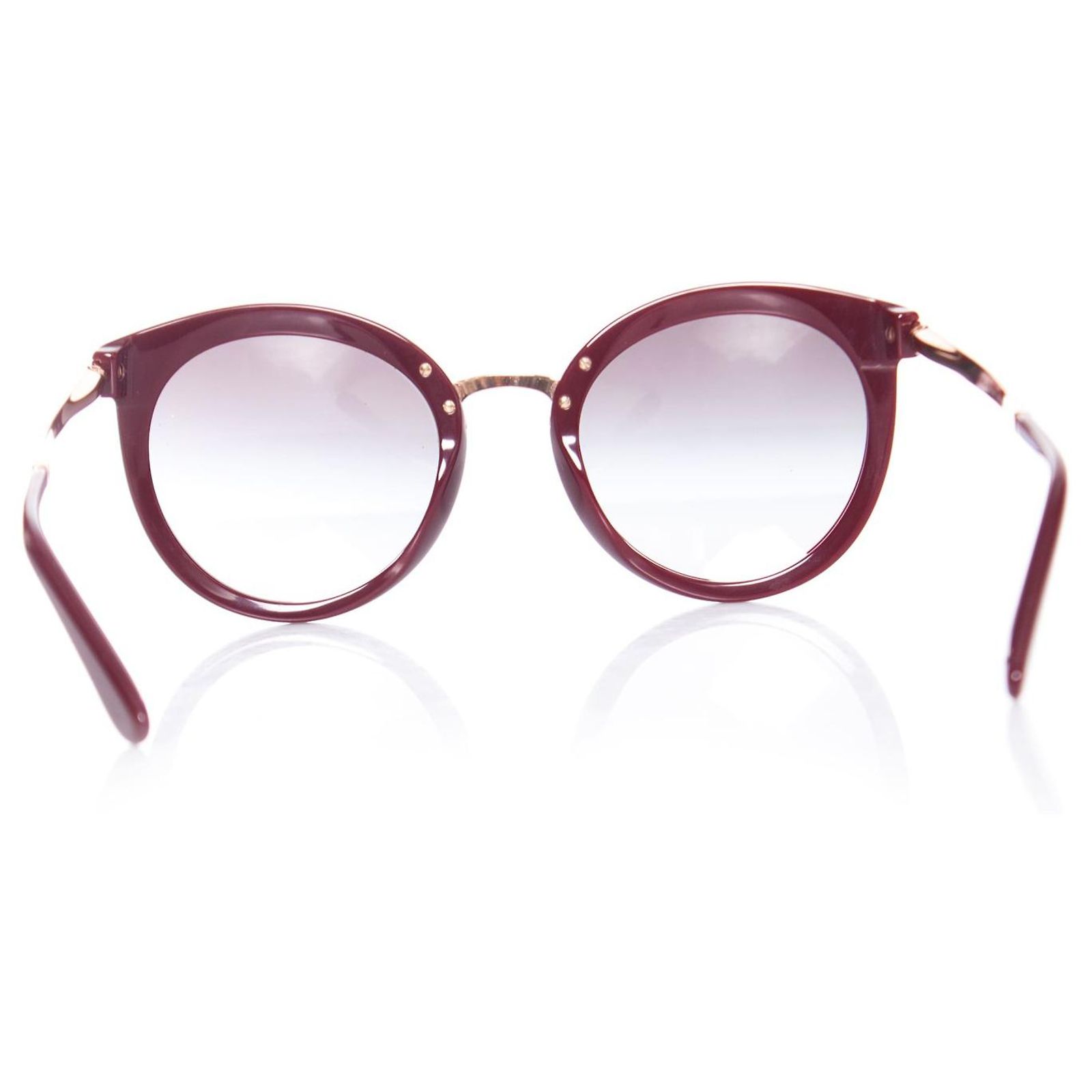 DOLCE & GABBANA, Oversized sunglasses in burgundy. Red ref  display picture 1
