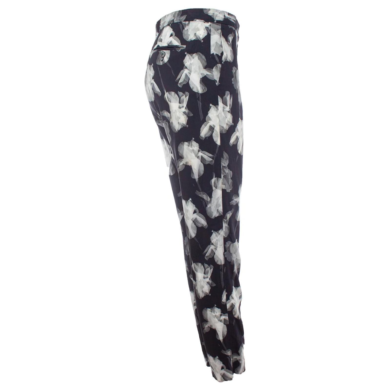 Paul Smith, trousers with faded floral print Blue Viscose ref