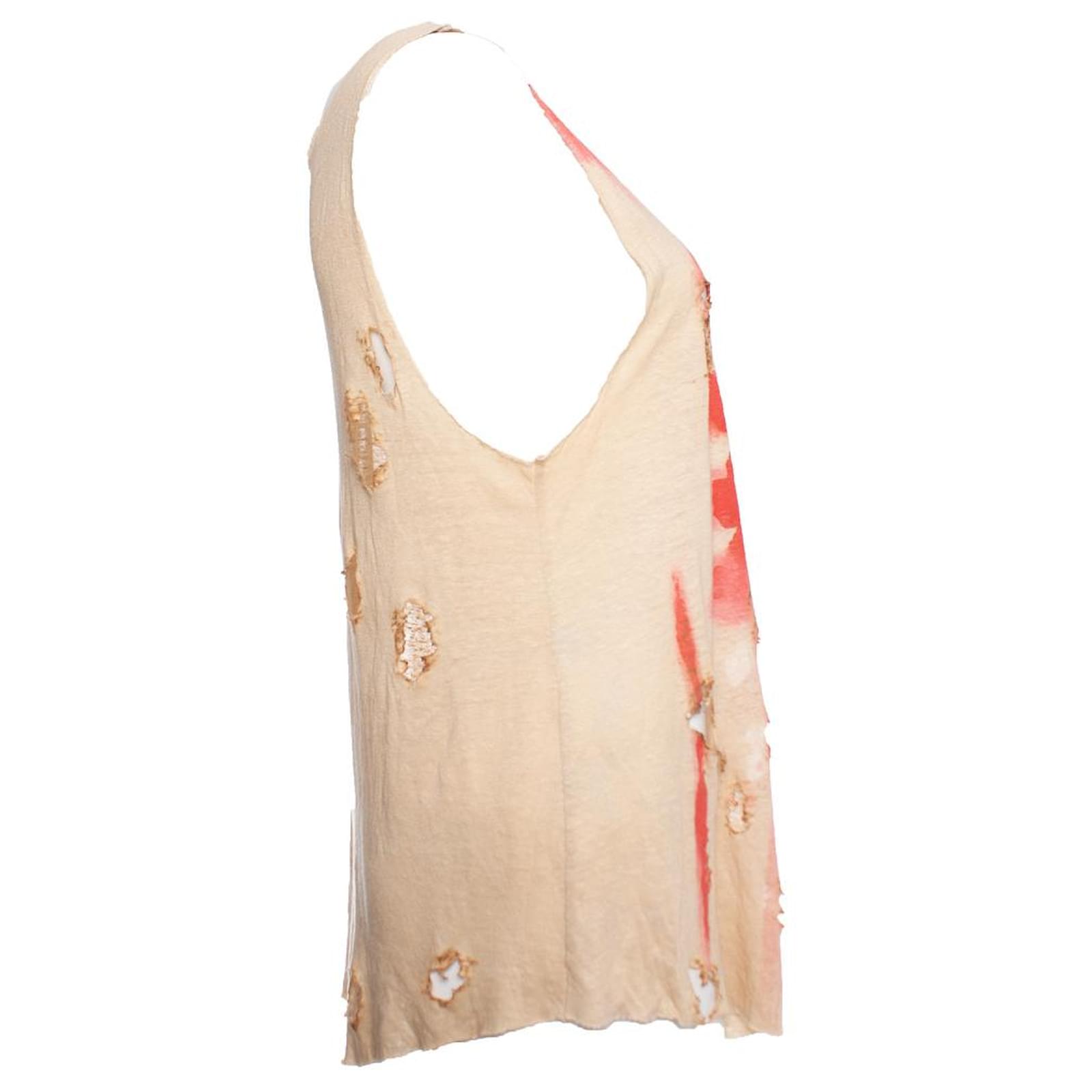 Balmain, tank top with American flag Multiple colors Linen ref