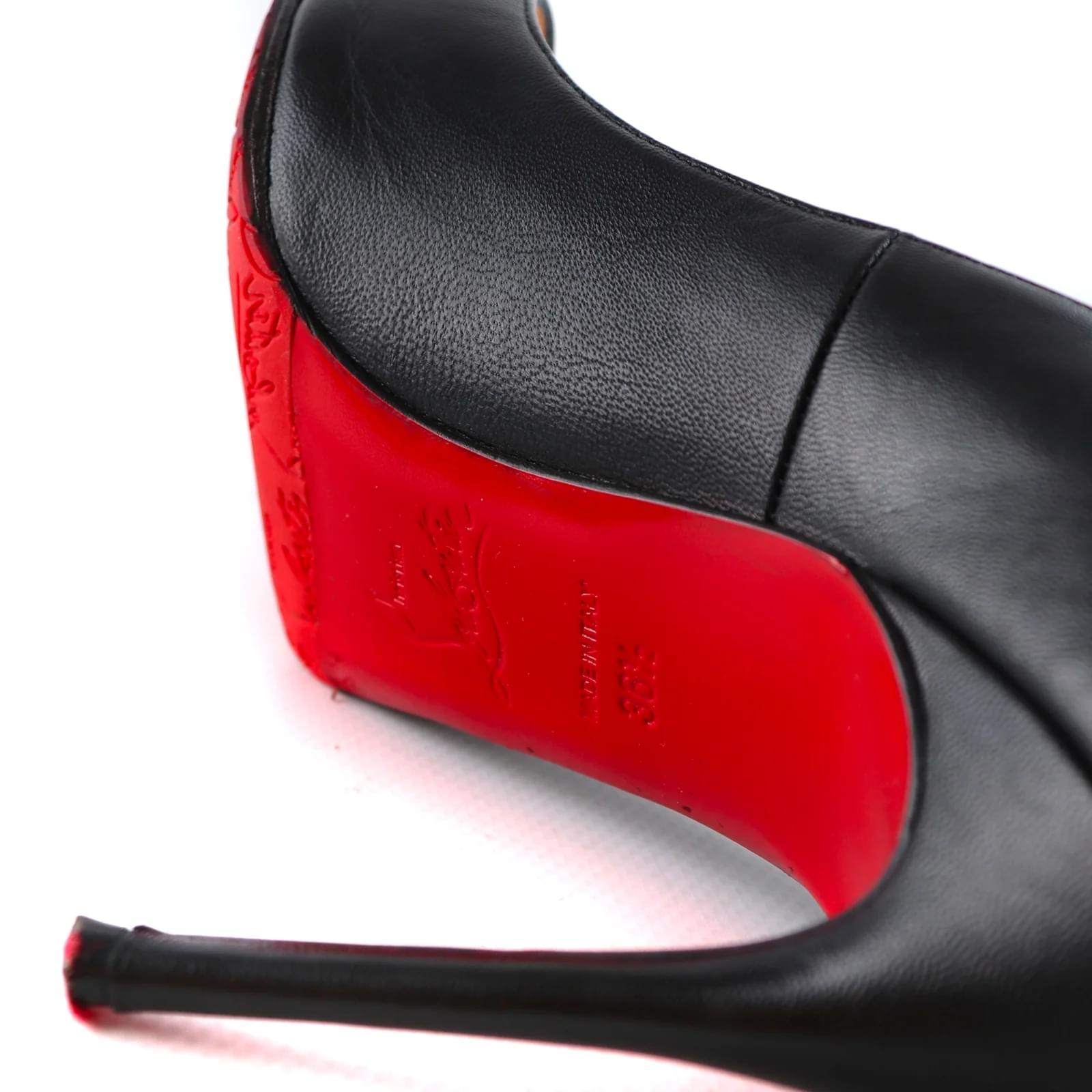 CHRISTIAN LOUBOUTIN Heels T.EU 36.5 leather Black ref CHRISTIAN LOUBOUTIN Heels T.EU 36.5 leather Black ref