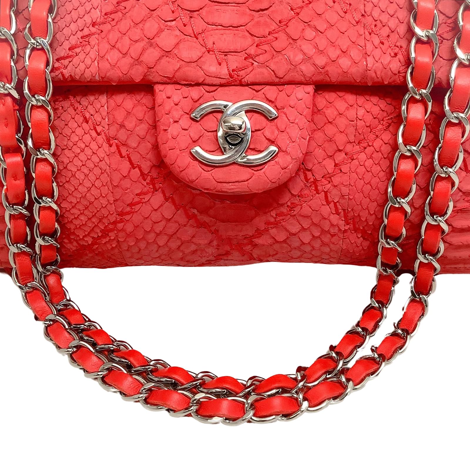 Chanel Coral Python Ultimate Stitch Bag Red Exotic leather ref.1004425 -  Joli Closet