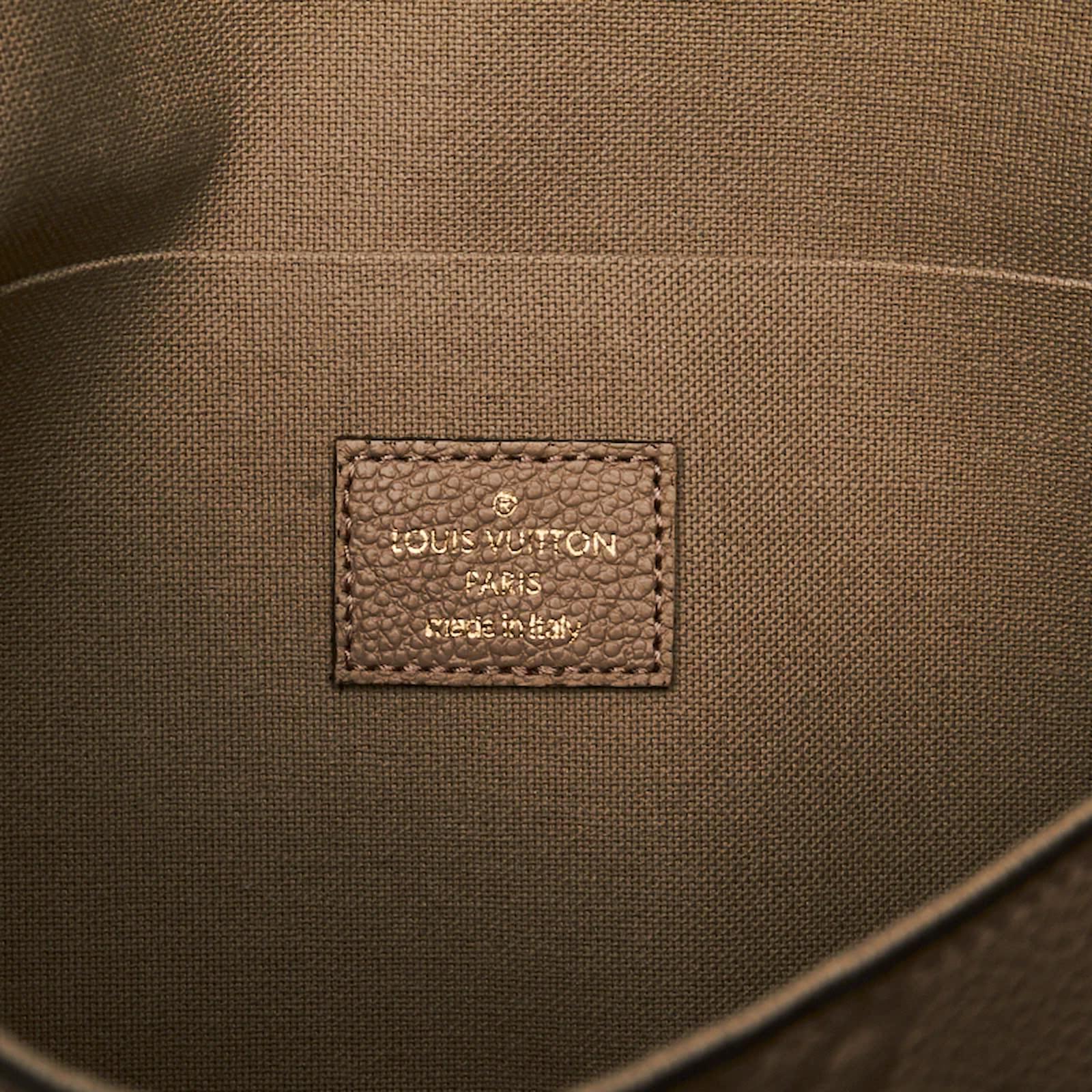 Louis Vuitton Monogram Empreinte Pochette Felicie M82609 Grey Leather  Pony-style calfskin ref.1004503 - Joli Closet