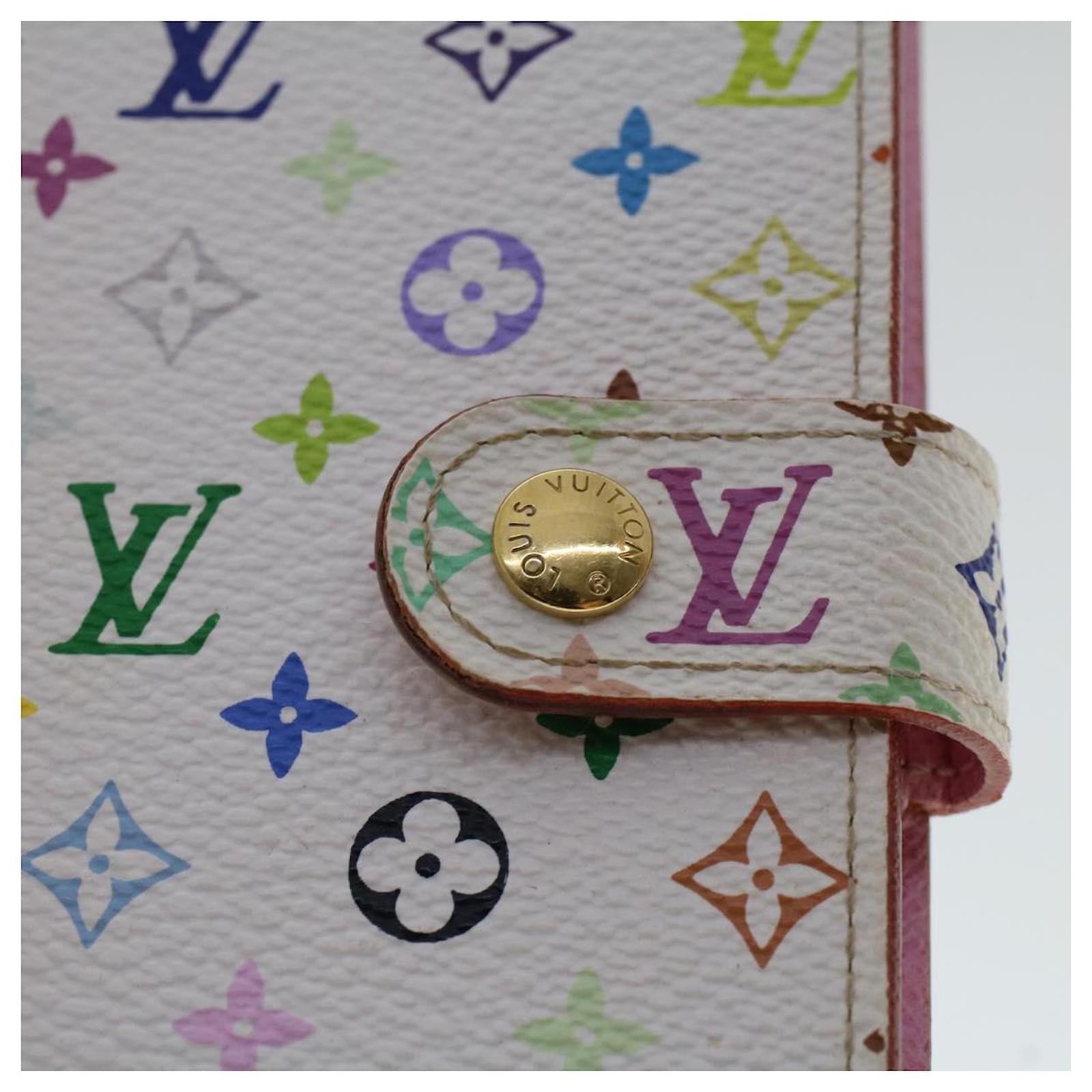 LOUIS VUITTON Multicolor Agenda PM Day Planner Cover White R21074 LV Auth  yk7815 ref.1005257 - Joli Closet