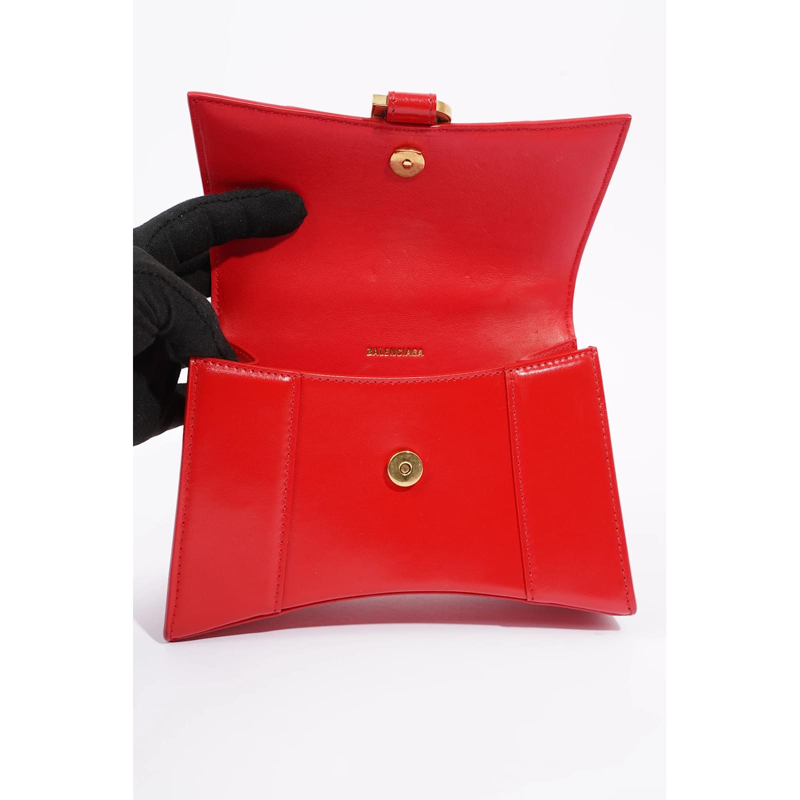 Balenciaga Hourglass Bag Red Leather XS – Luxe Collective