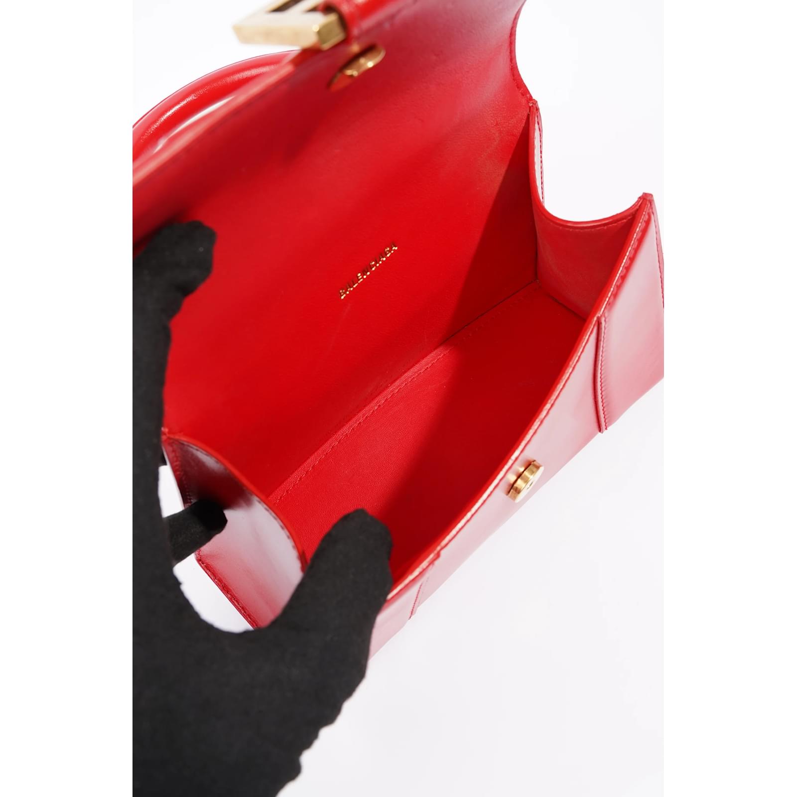 Balenciaga Hourglass Bag Red Leather XS ref.1005499 - Joli Closet