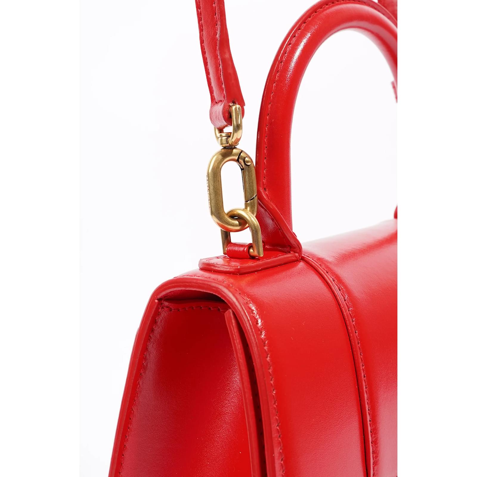 Hourglass leather handbag Balenciaga Red in Leather - 34197350