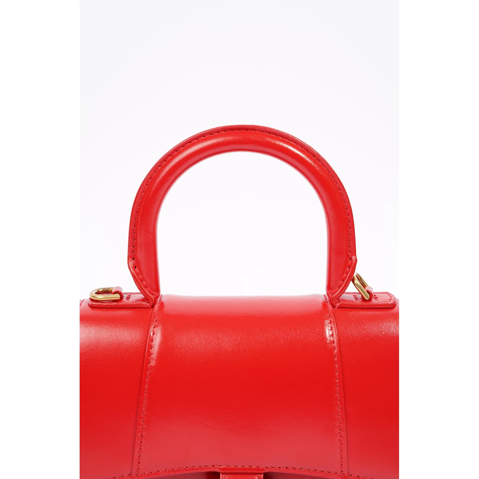 Balenciaga Hourglass Bag Red Leather XS ref.1005499 - Joli Closet