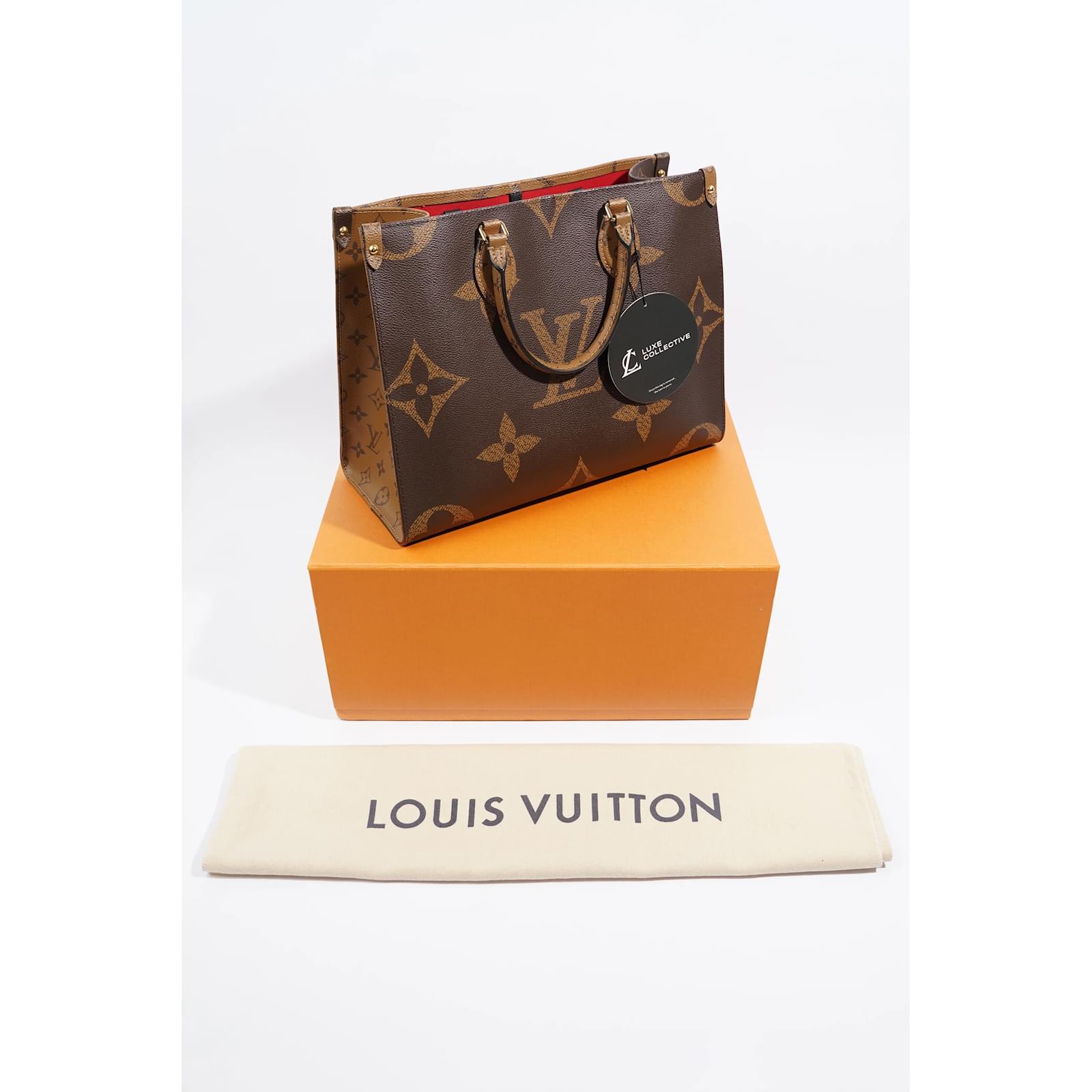 Louis Vuitton On The Go Bag Monogram Canvas MM Cloth ref.1005599