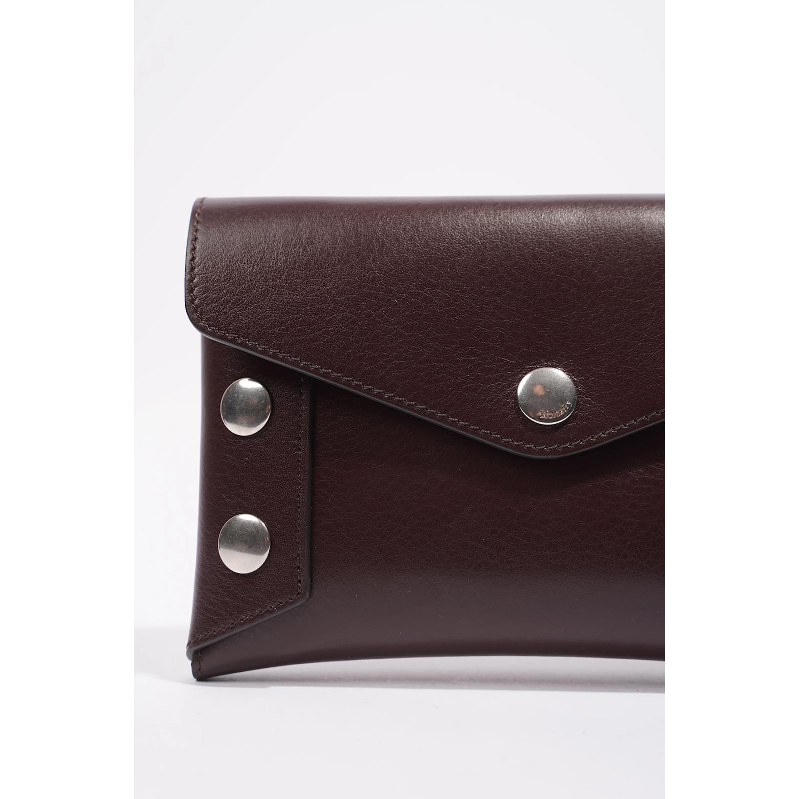 Mulberry Womens Studded Envelope Burgundy Dark red Leather ref