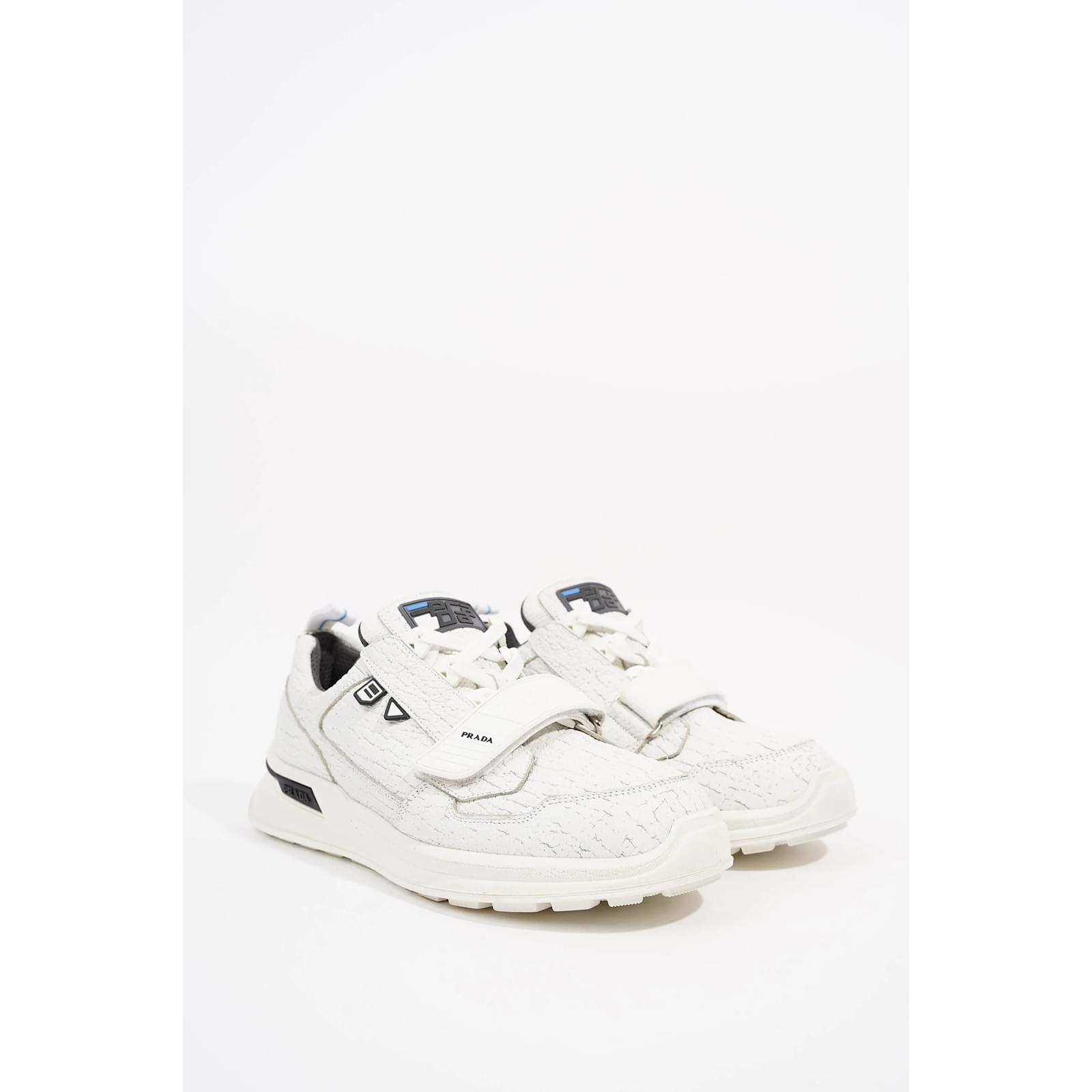 Prada Masculino 2POR EXEMPLO266 eu 43 Reino Unido Branco Couro