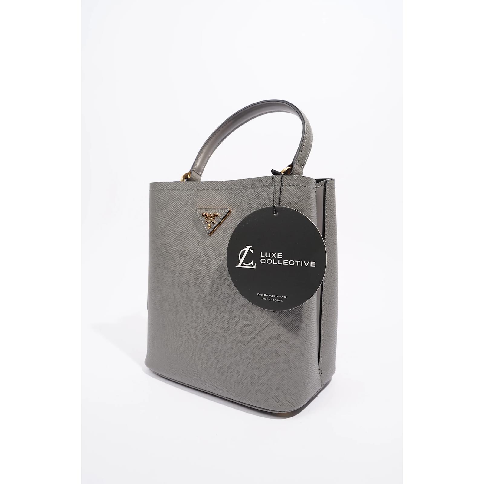 Prada Womens Pannier Grey Medium Leather ref.JC1005770 (Sold