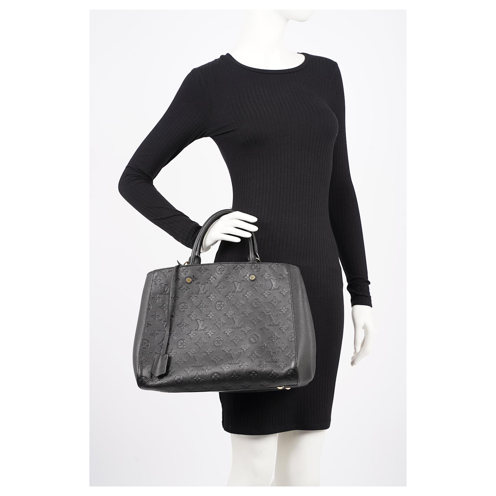 Louis Vuitton Womens Montaigne Black Empreinte Leather MM ref.1005813 -  Joli Closet