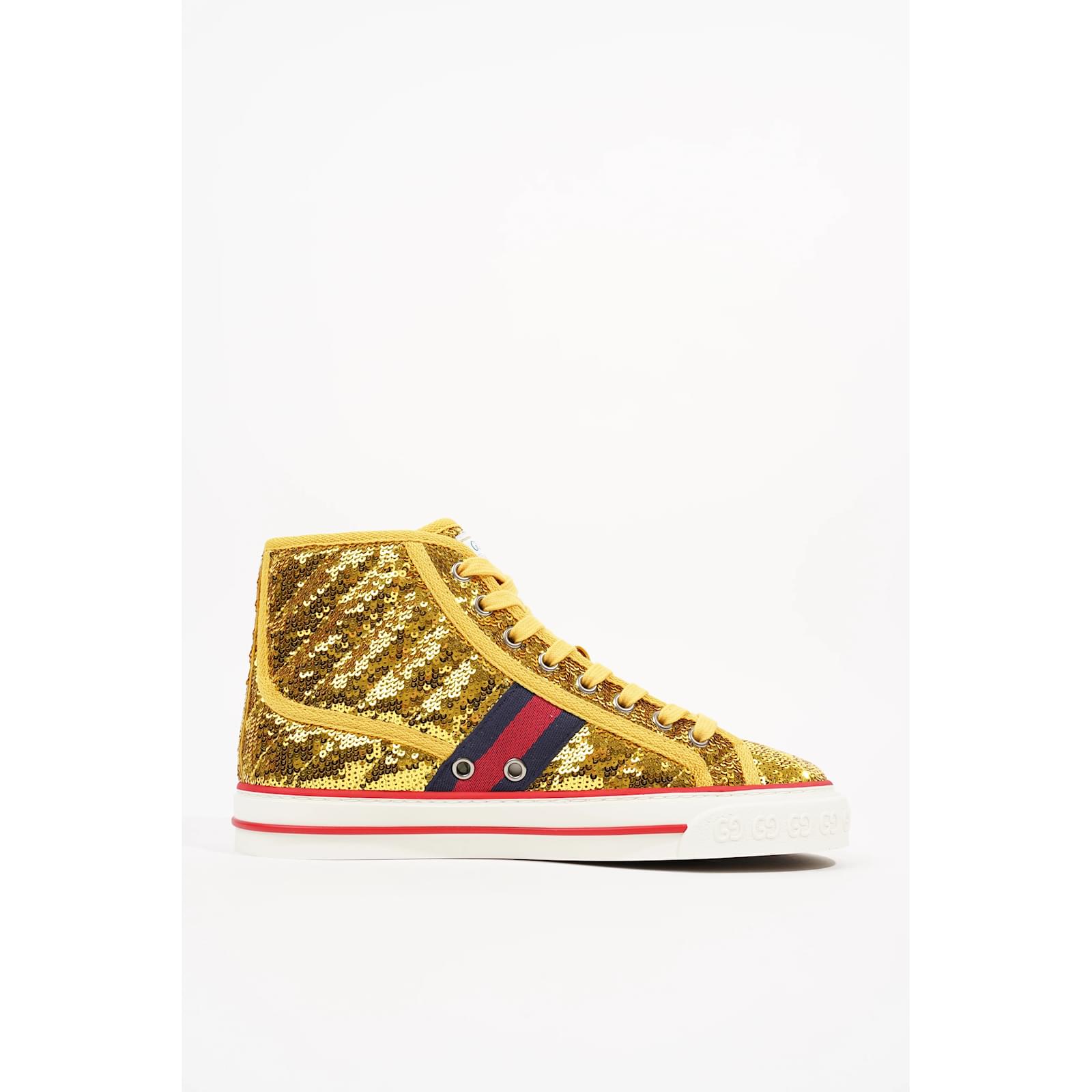 Tenis discount gucci dorados