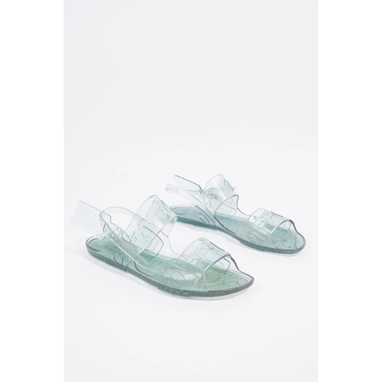 Off White Jelly Sandal Light Blue EU 37 UK Rubber