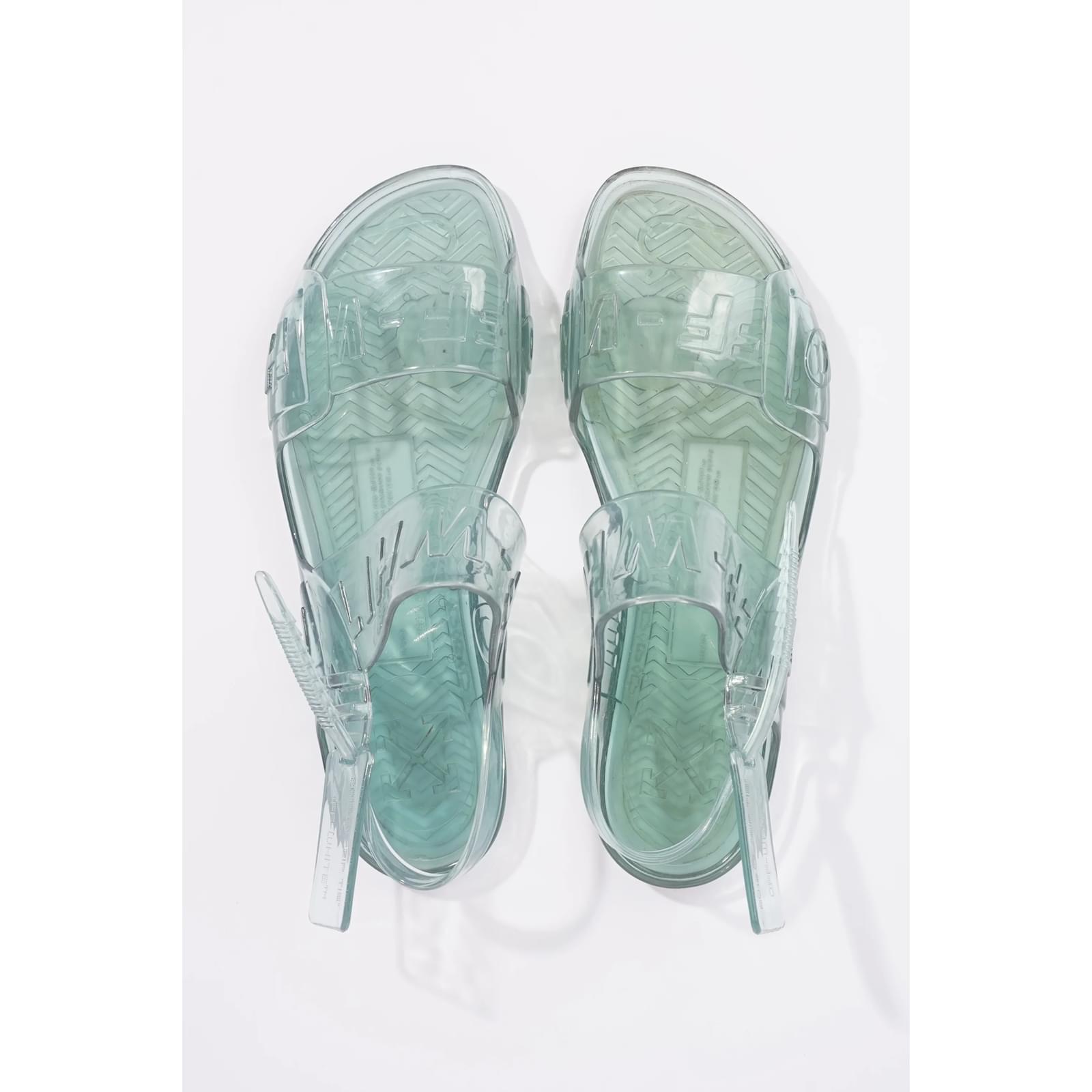 Off white jelly outlet sandals green