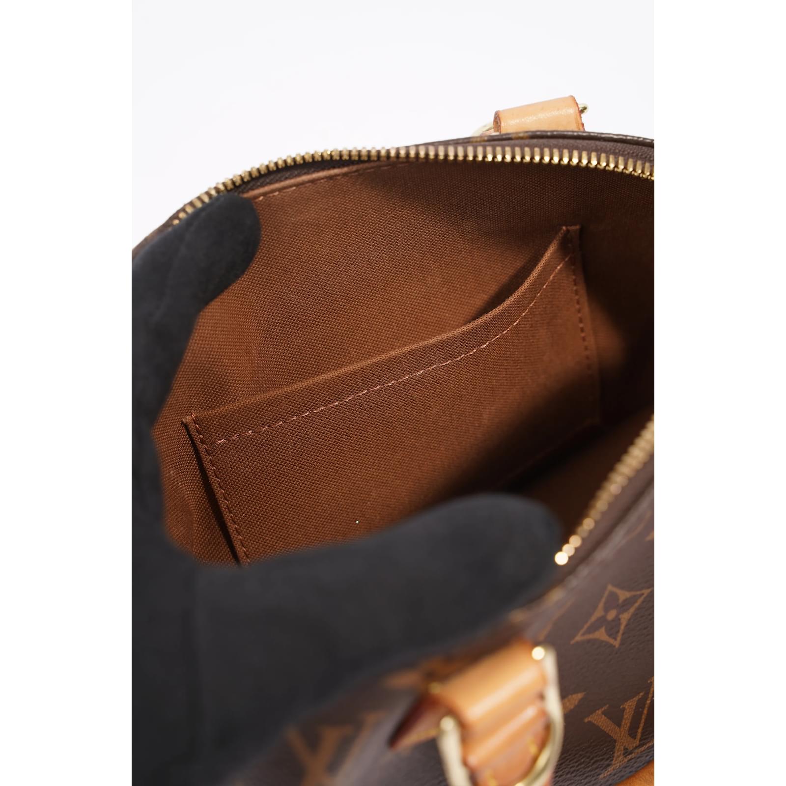 Louis Vuitton Alma Bag Monogram Canvas BB Brown Cloth ref.1006068